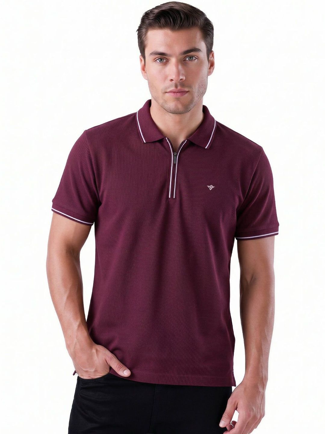 Status Quo Men Polo Collar T-shirt