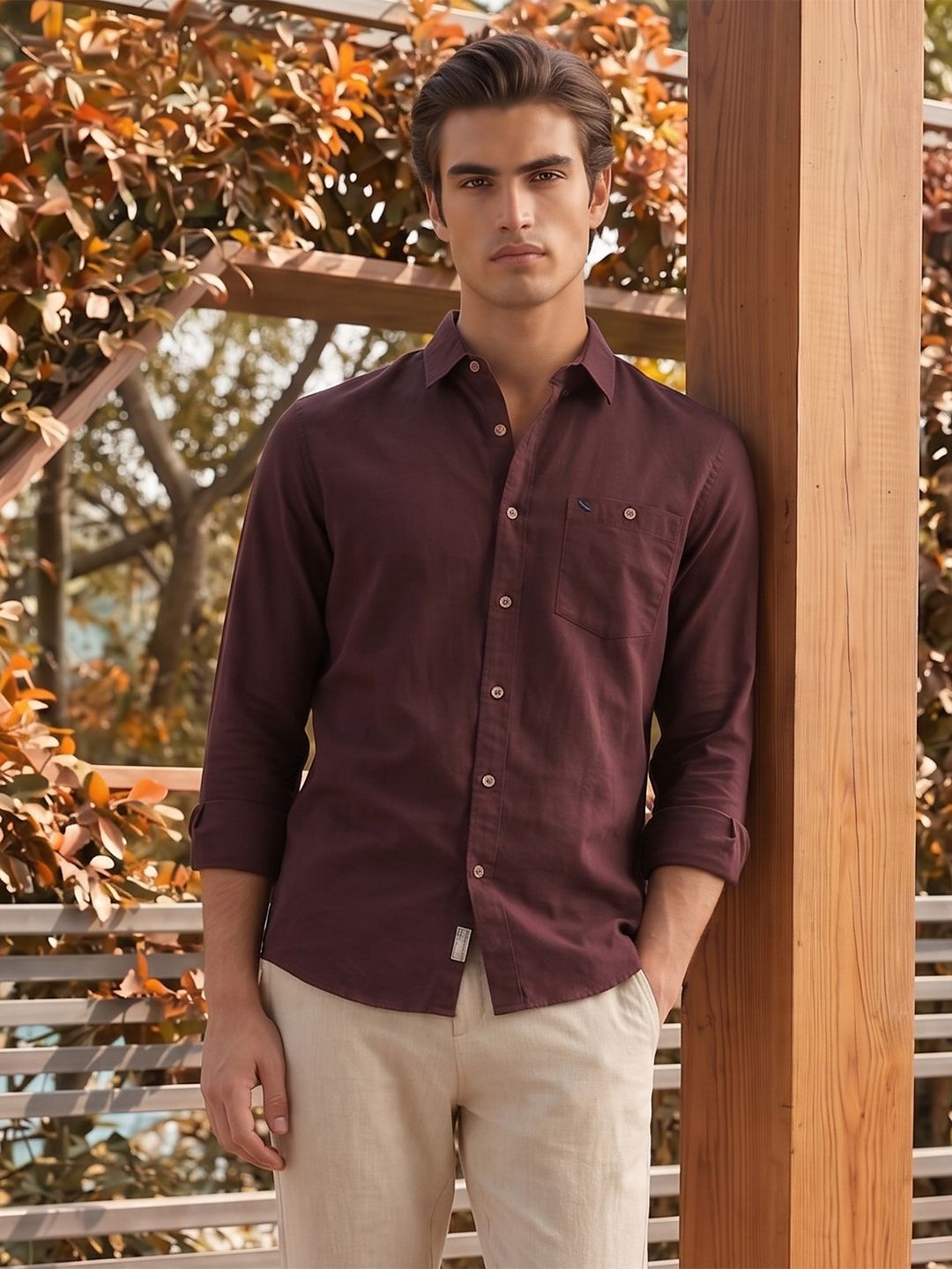 Mr Bowerbird Tailored Fit Pure Cotton Casual Shirt