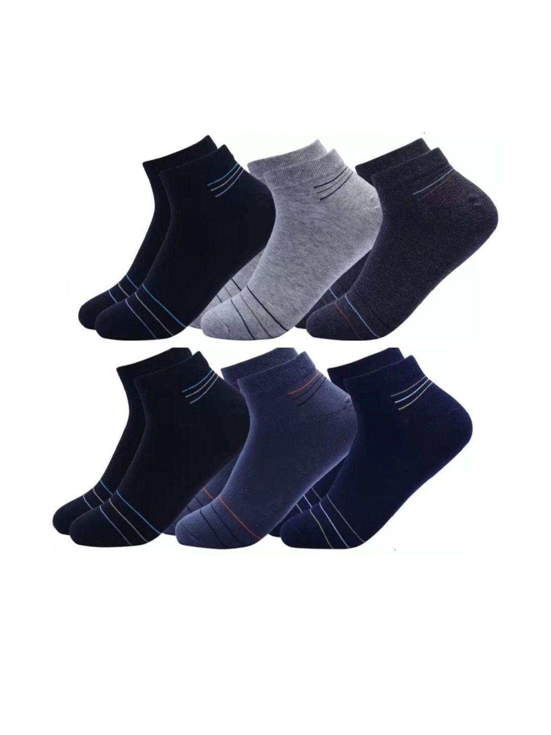 akeet trend Unisex Cotton Assorted Striped Ankle Length Socks