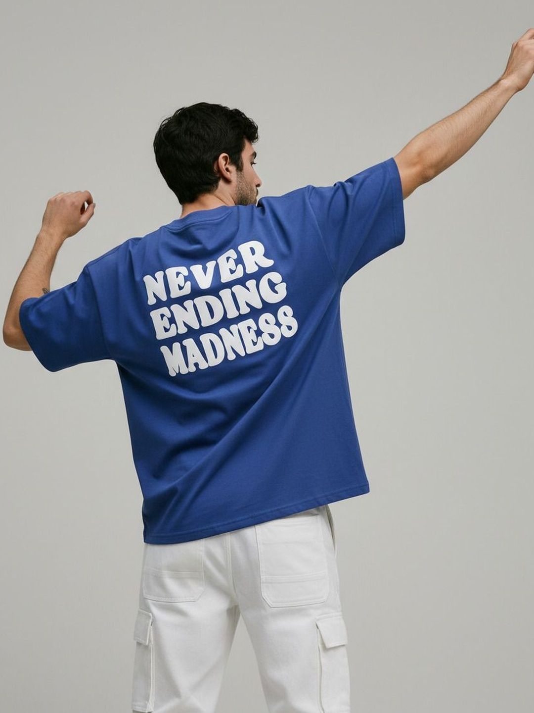 LazyGreg Men Typography Printed Pure Cotton T-shirt