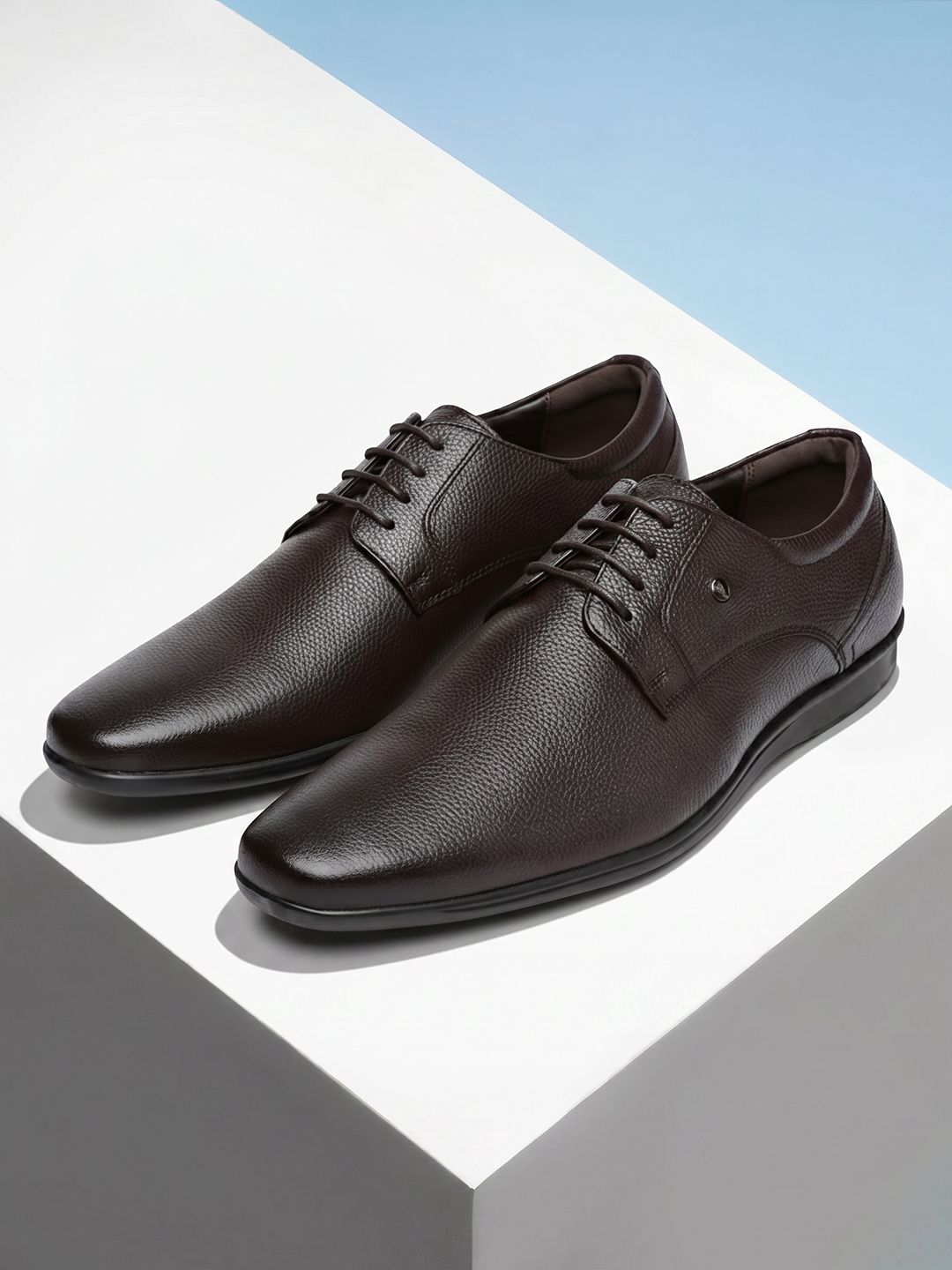 Van Heusen Men Leather Derby Round Toe Formal Shoes