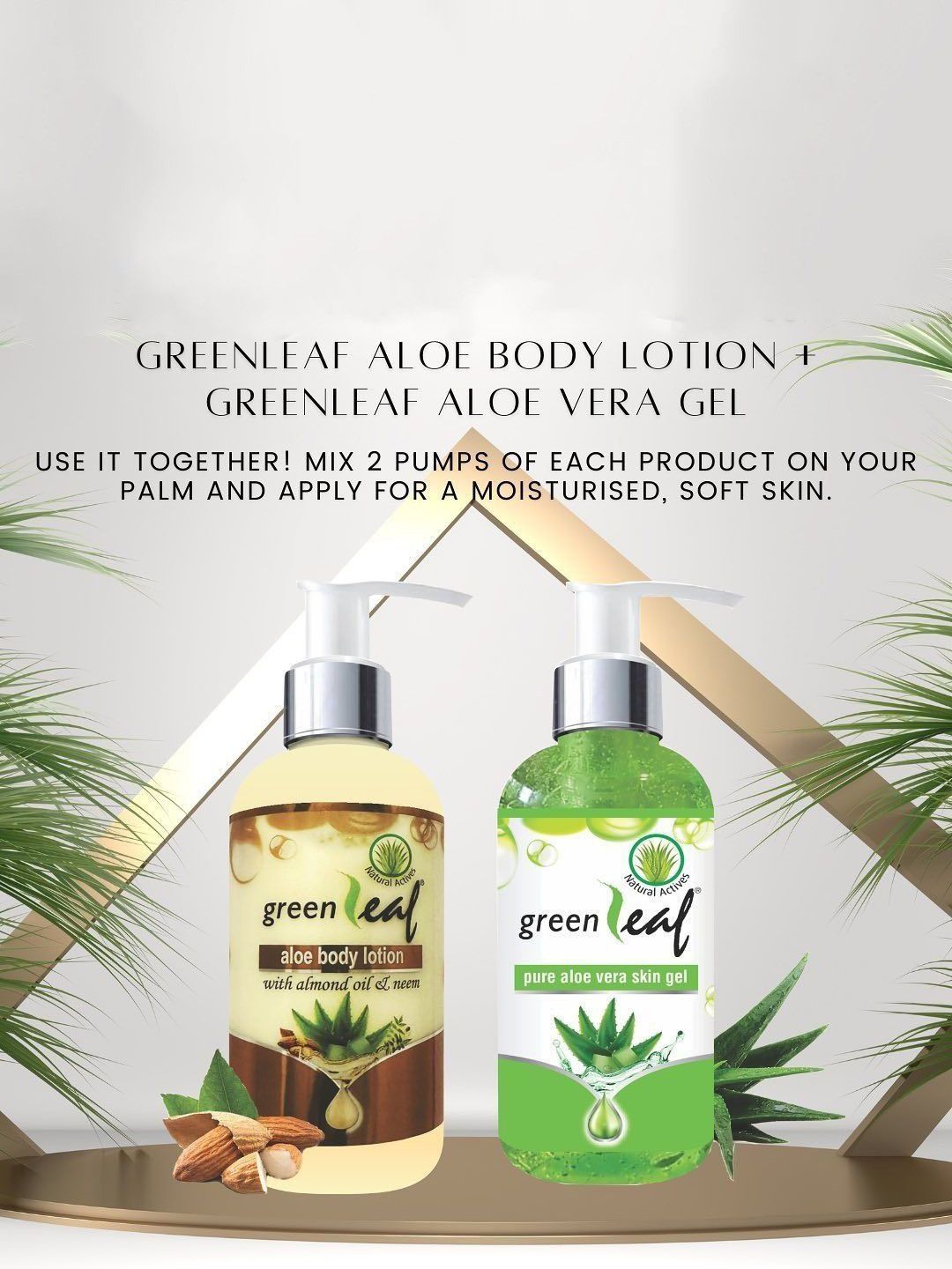 Buy Greenleaf Set Of 2 Aloe Vera Gel - 190 g With Body Lotion - 220 ml -  Skin Care Combo for Unisex 37034904 | Myntra