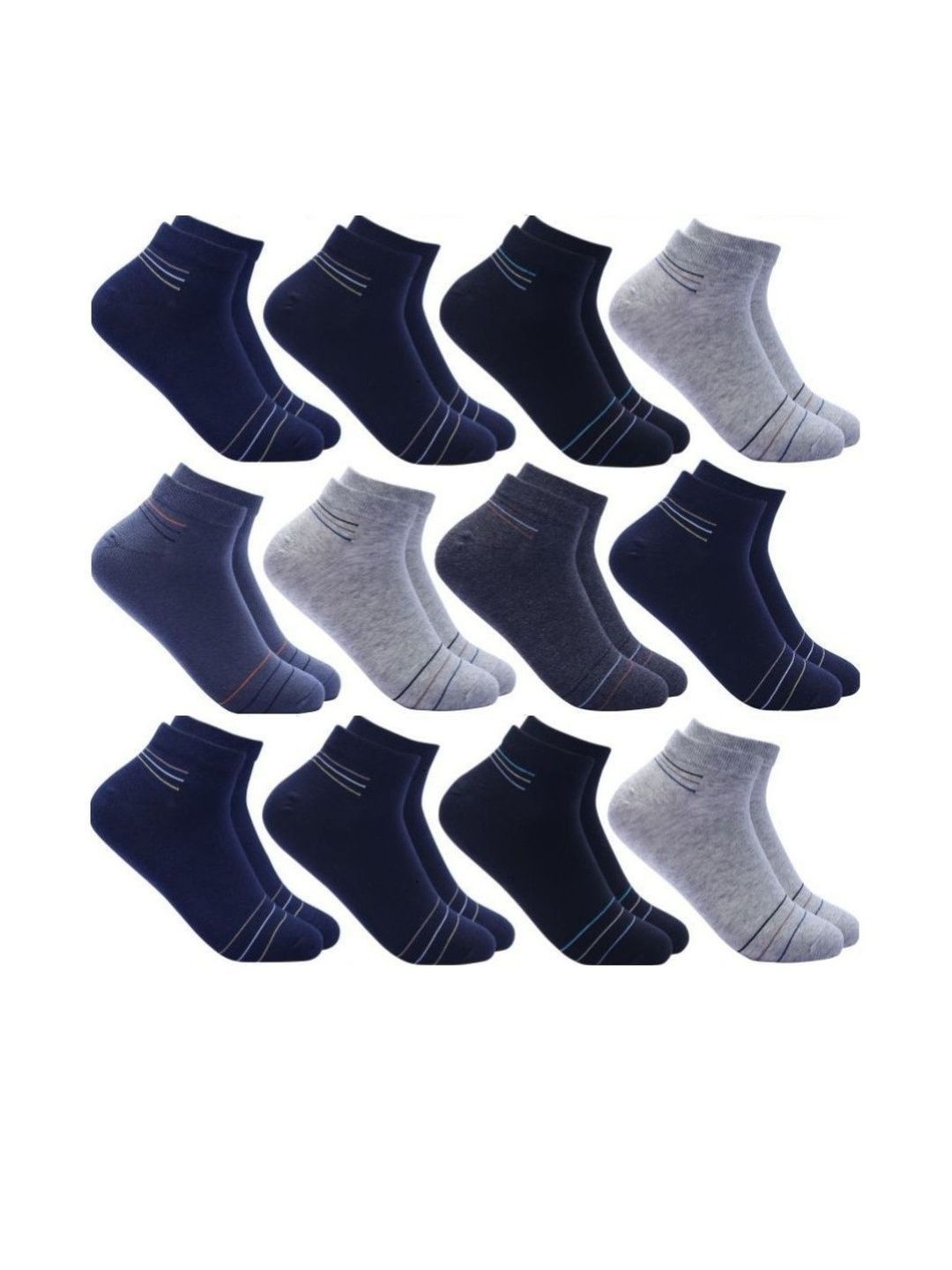 akeet trend Unisex Cotton Assorted Striped Ankle Length Socks