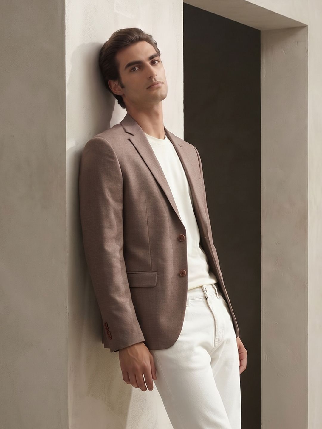 Mr Bowerbird Regular Fit Notched Lapel Collar Semiformal Blazer