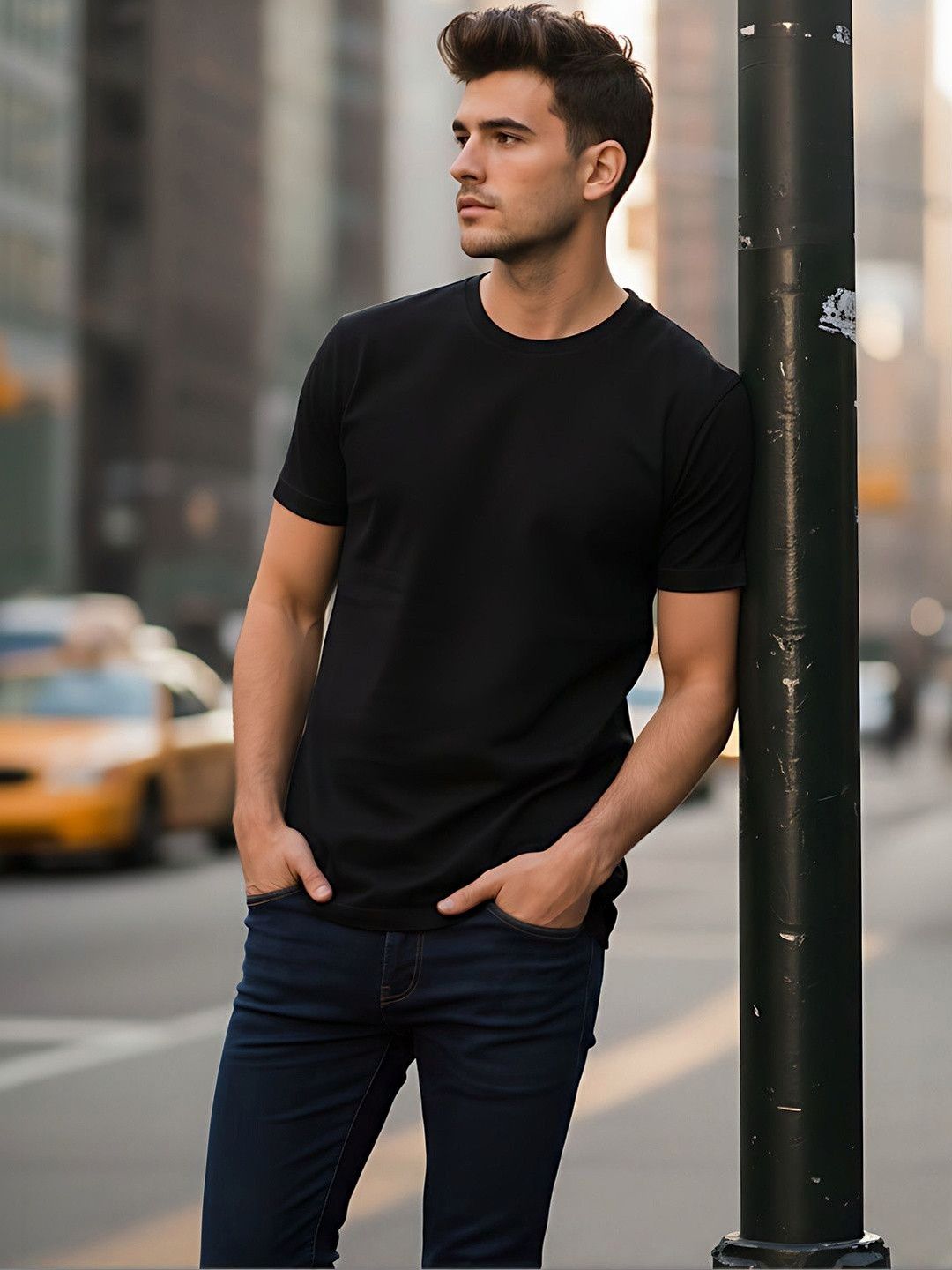 SYMBLANCE Men Typography Printed T-shirt