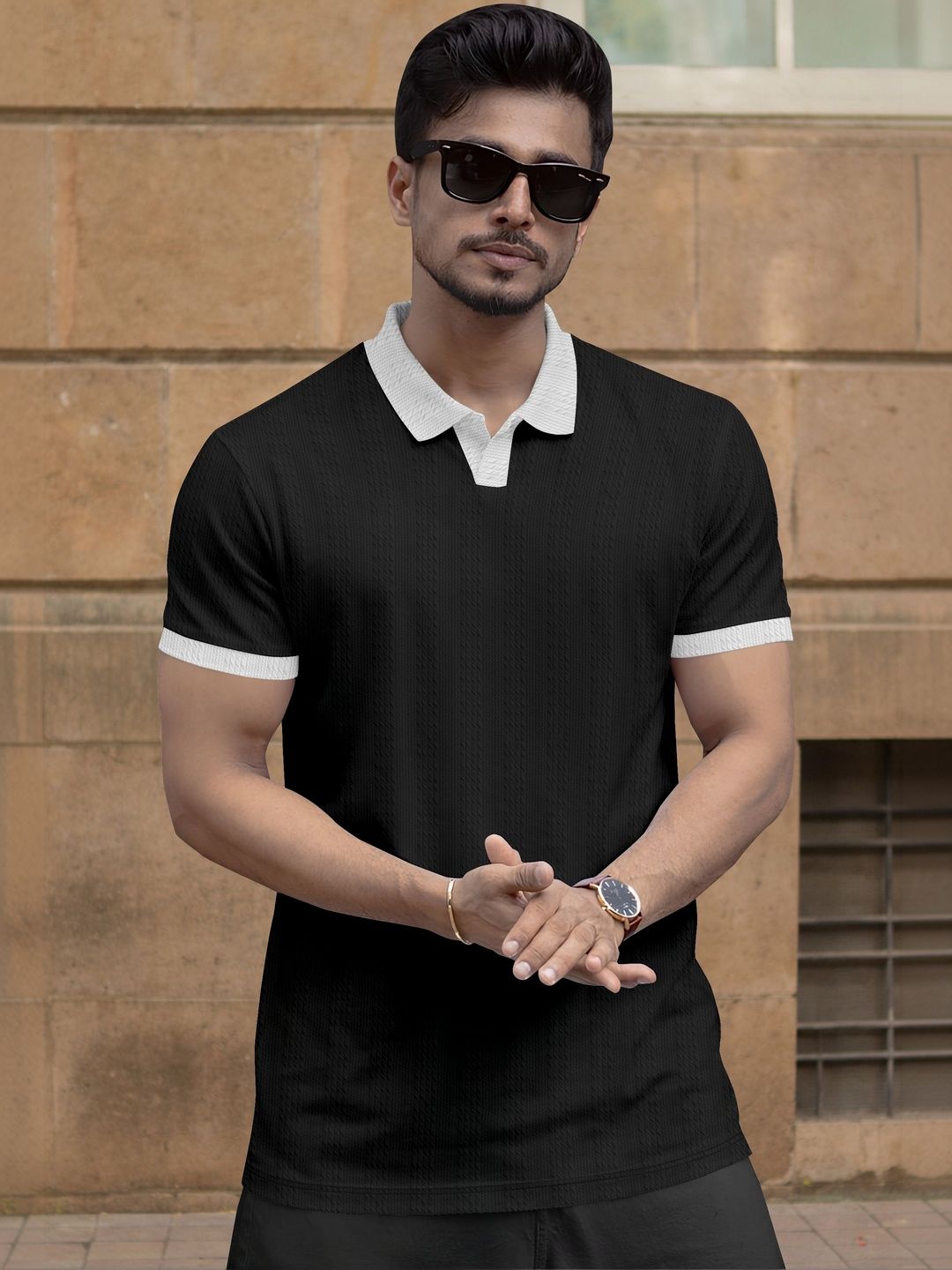 Moda Rapido Men Polo Collar T-shirt