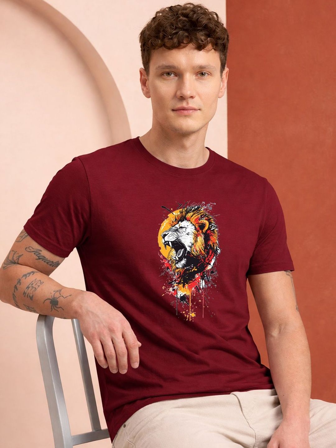 HERE&NOW Men Printed T-shirt