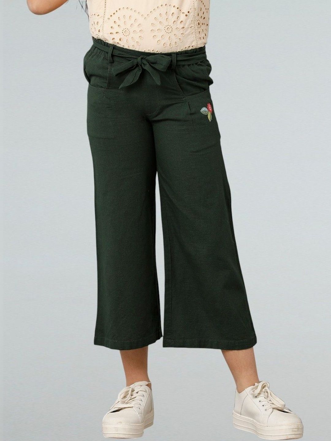 UNDER FOURTEEN ONLY Girls Embroidered Palazzos