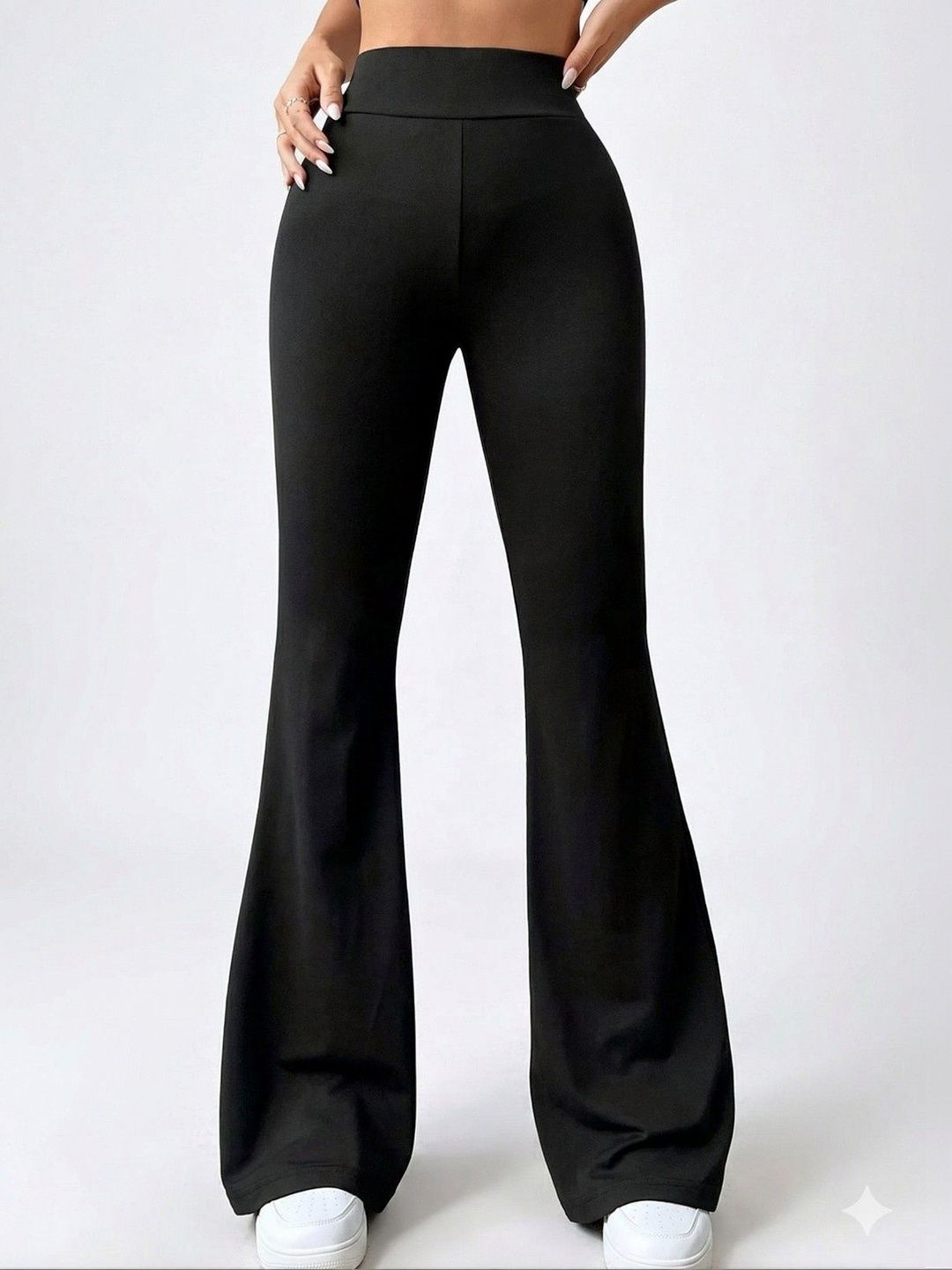 Prachin Fashion Prachin Fashion Women Flared Knitted Palazzos