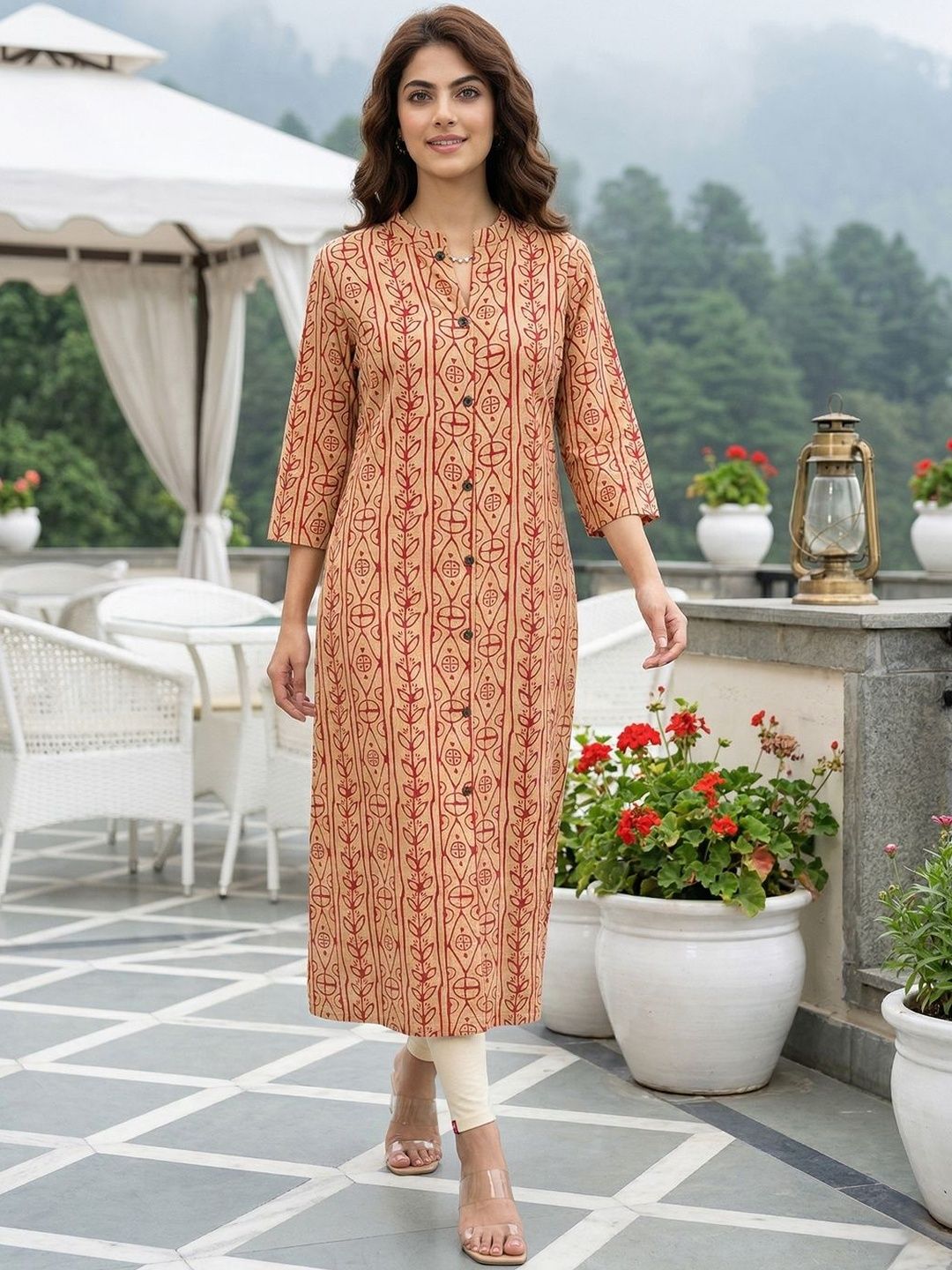 Anouk Women Ethnic Motifs Printed Floral Kurta