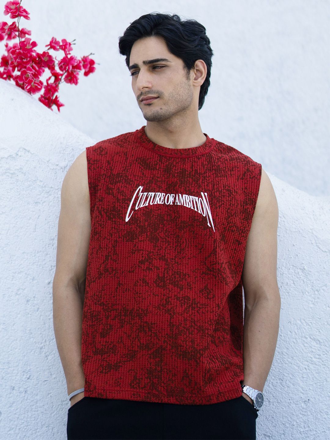 Powerlook Men Abstract Printed Round Neck T-shirts