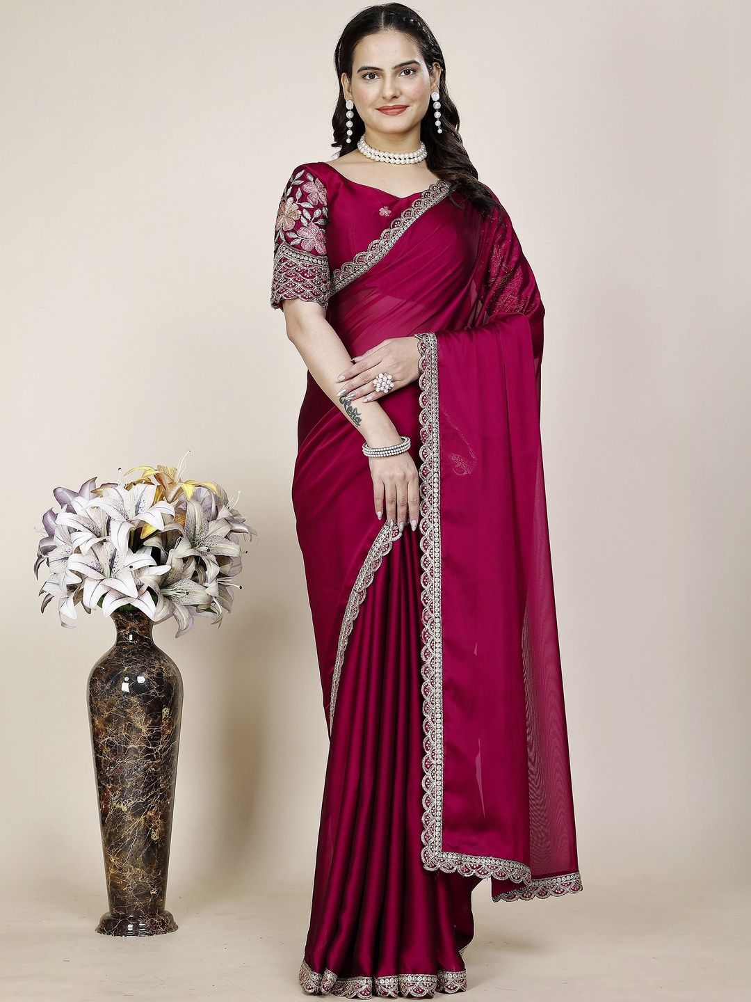 The Bebo The Bebo Ethnic Motifs Zari Silk Blend Designer Saree