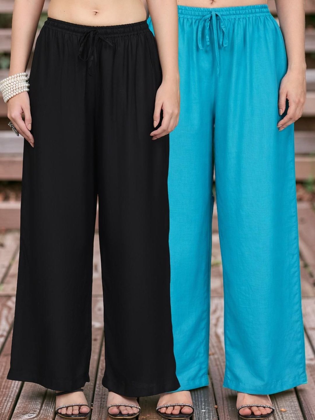 KALINI Women 2 Ethnic Palazzos