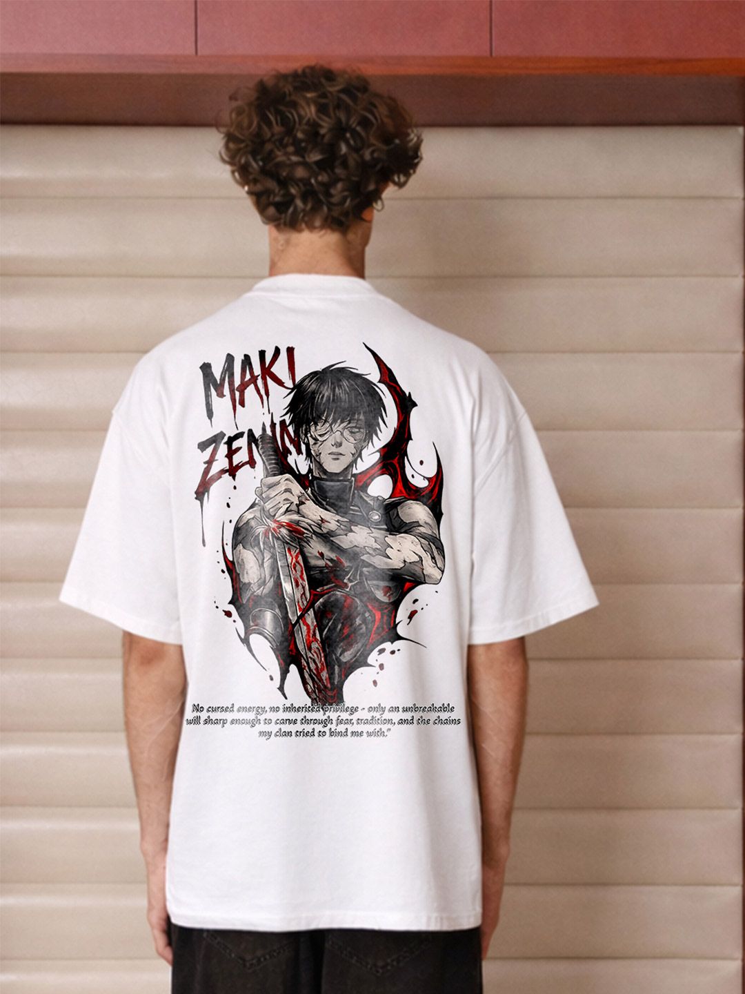 BDSQUARE Men Graphic Printed Round Neck Cotton Oversized T-shirt