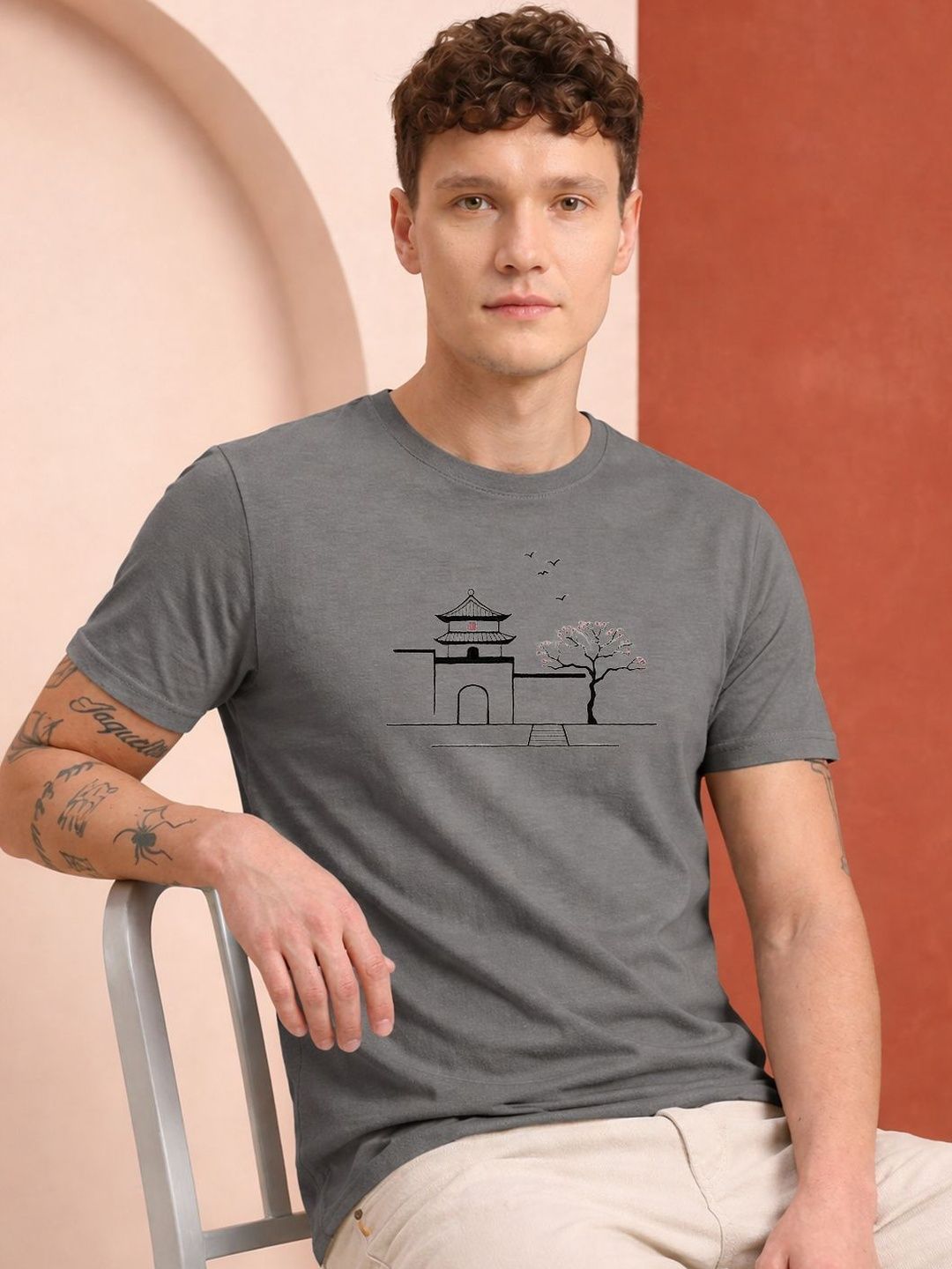 HERE&NOW Men Printed T-shirt
