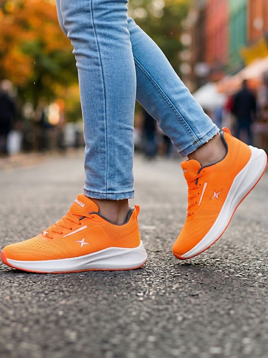 KRAASA Men Mesh Running Non-Marking Shoes