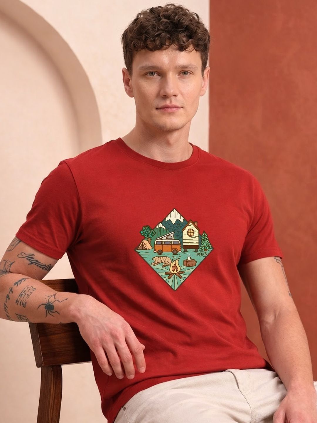 HERE&NOW Men Printed T-shirt