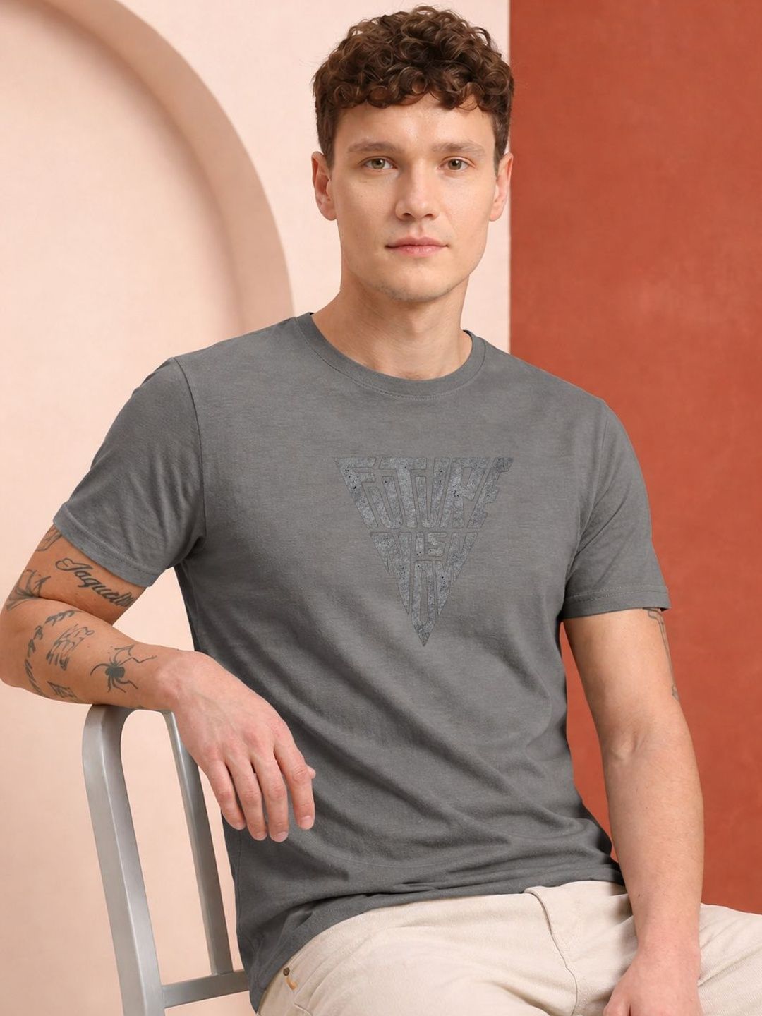 HERE&NOW Men Printed T-shirt