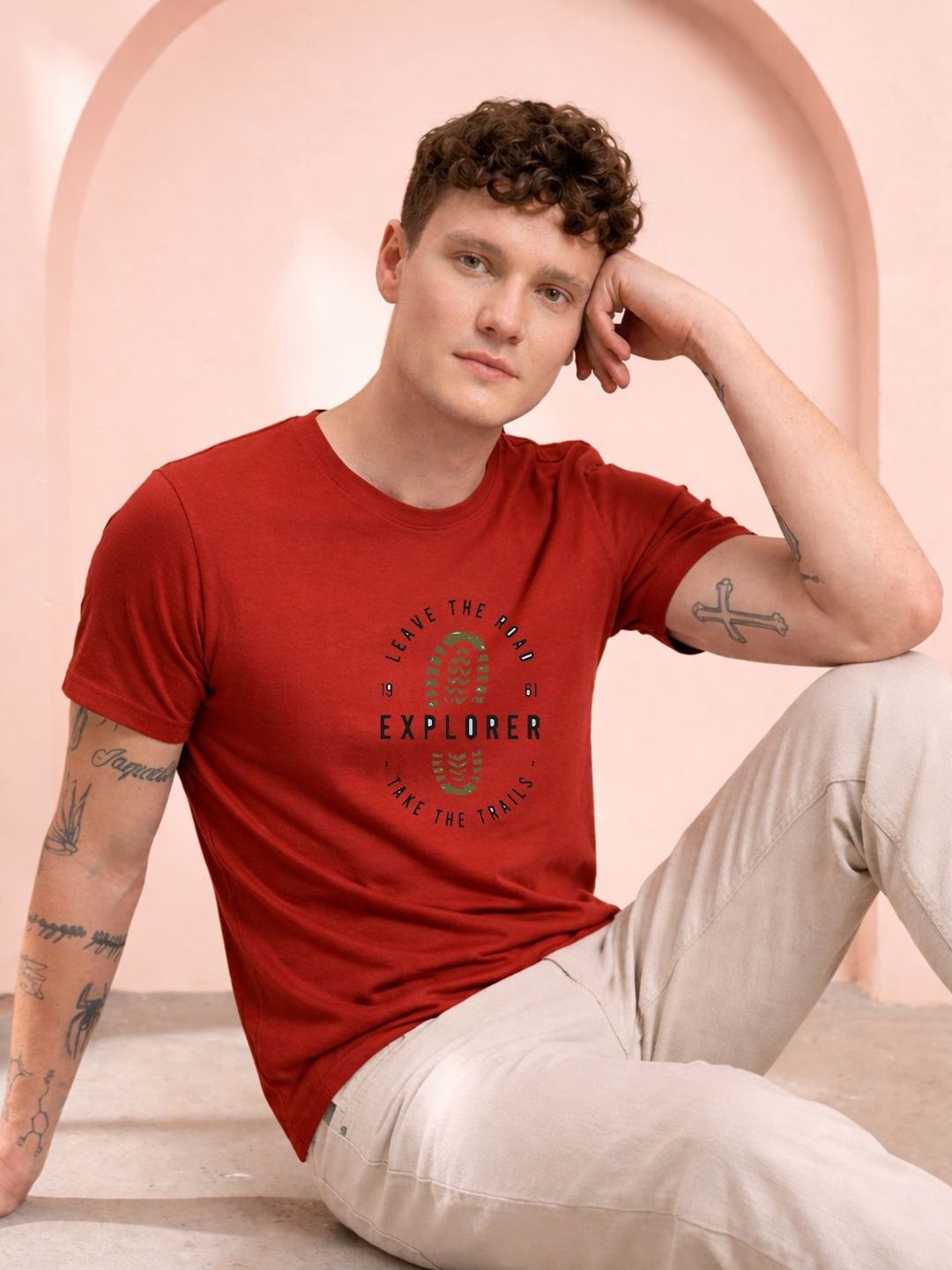 HERE&NOW Men Printed T-shirt