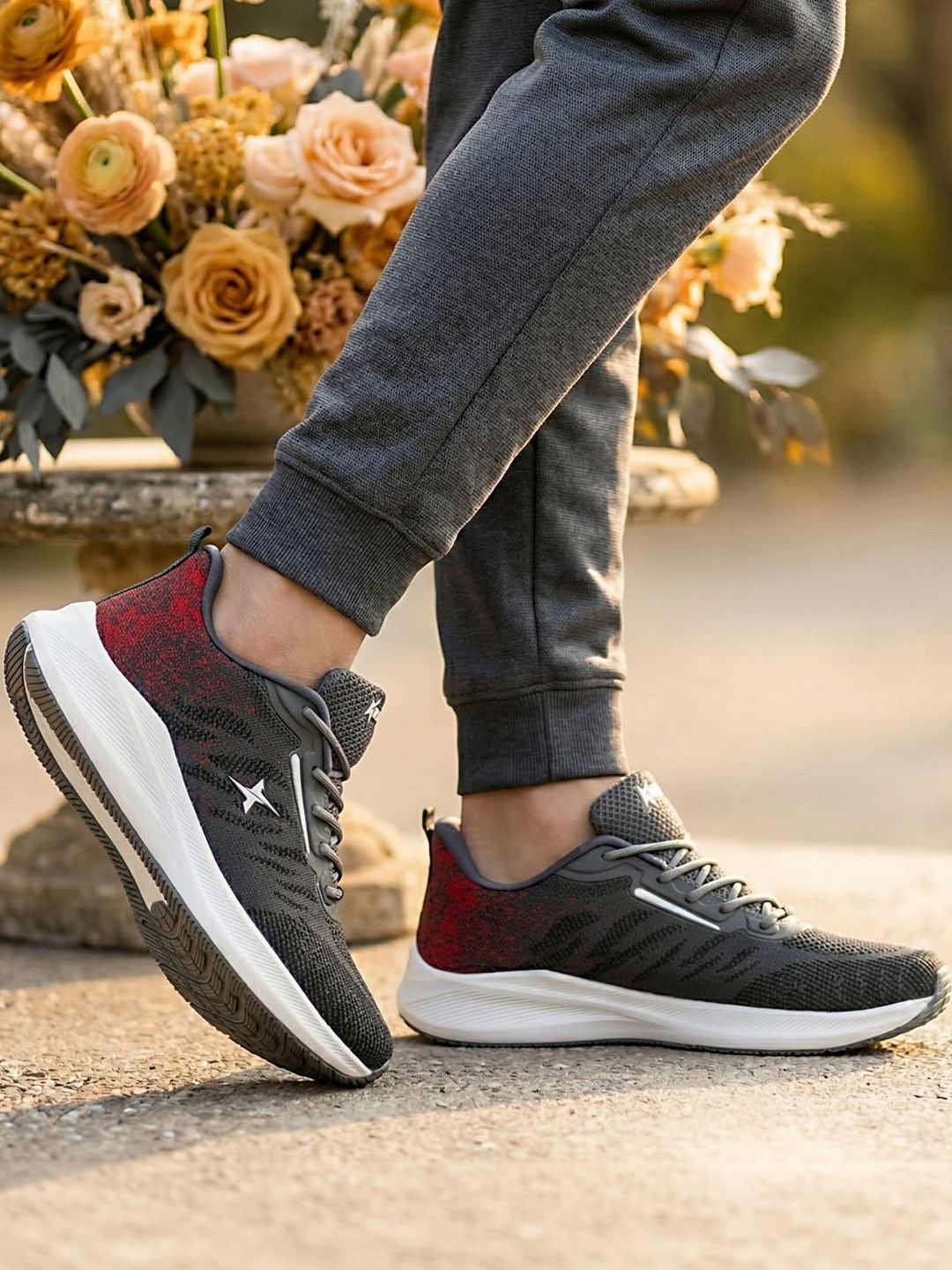 KRAASA Men Mesh Running Non-Marking Shoes