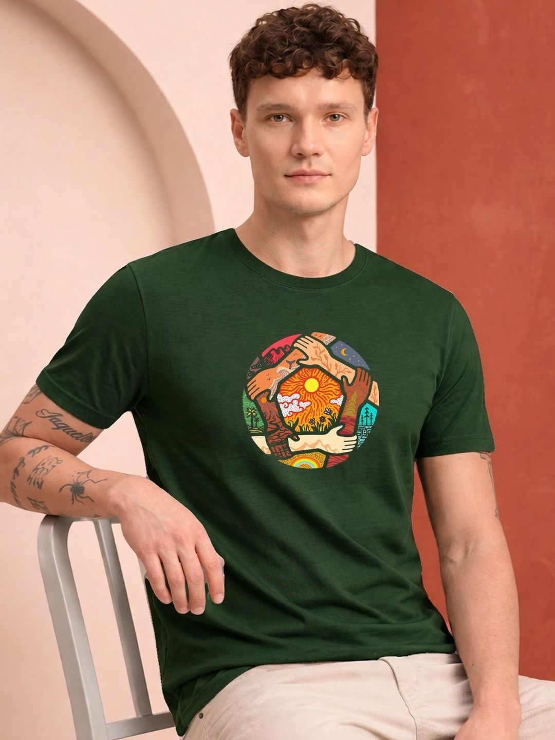 HERE&NOW Men Printed T-shirt