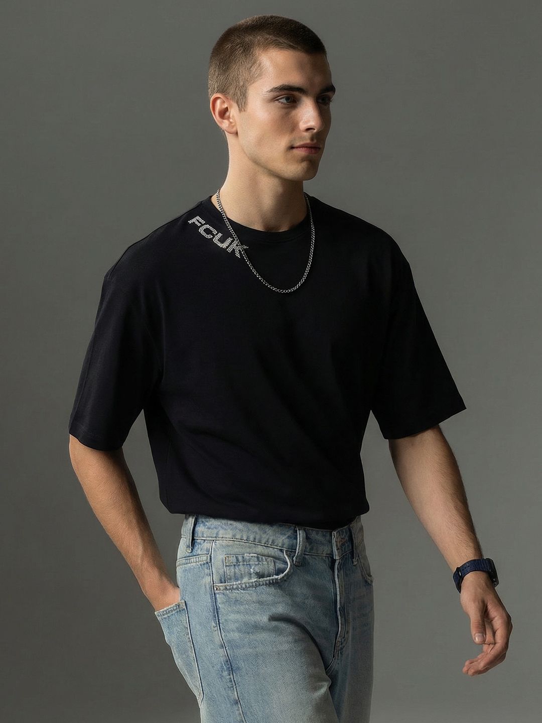 FCUK Brand Logo Printed T-shirt