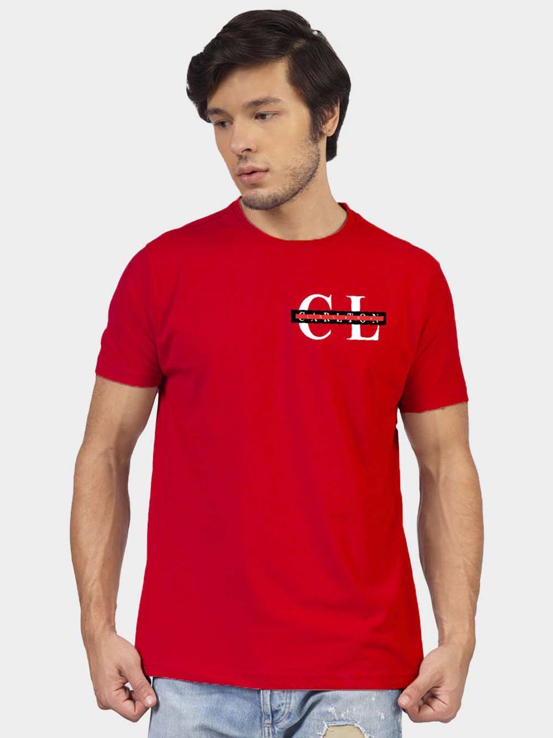 Greylongg Men Brand Logo T-shirt