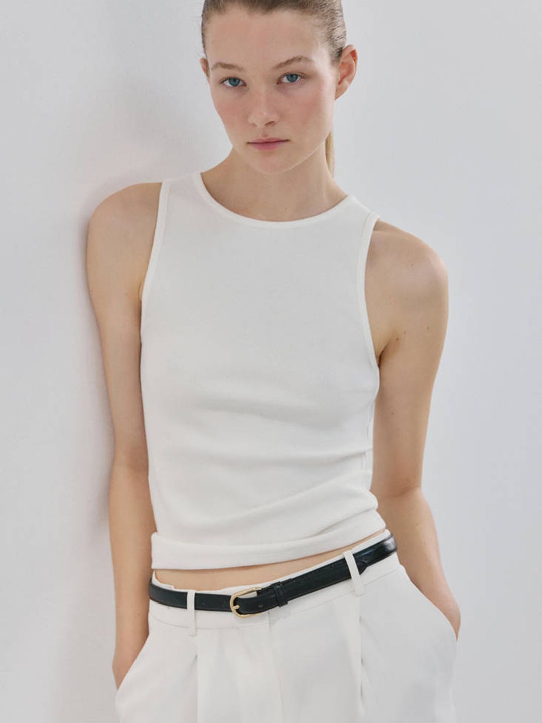 MANGO MANGO Ribbed Tank Top