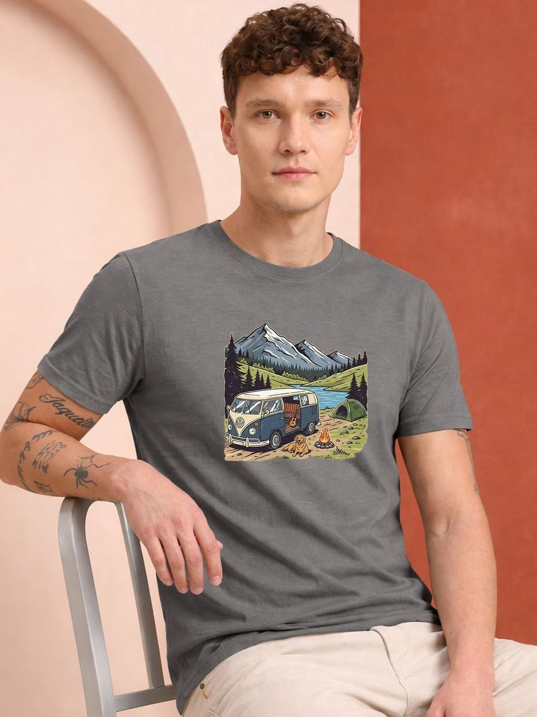HERE&NOW Men Printed T-shirt