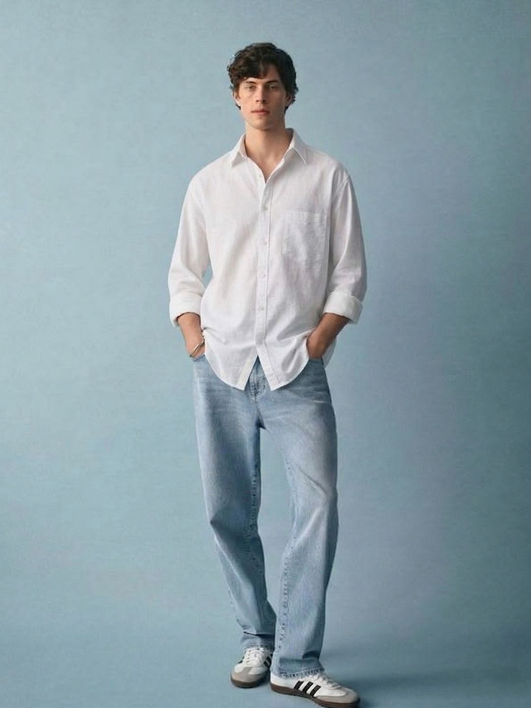 VEYTRO Men White Solid Cotton Shirts