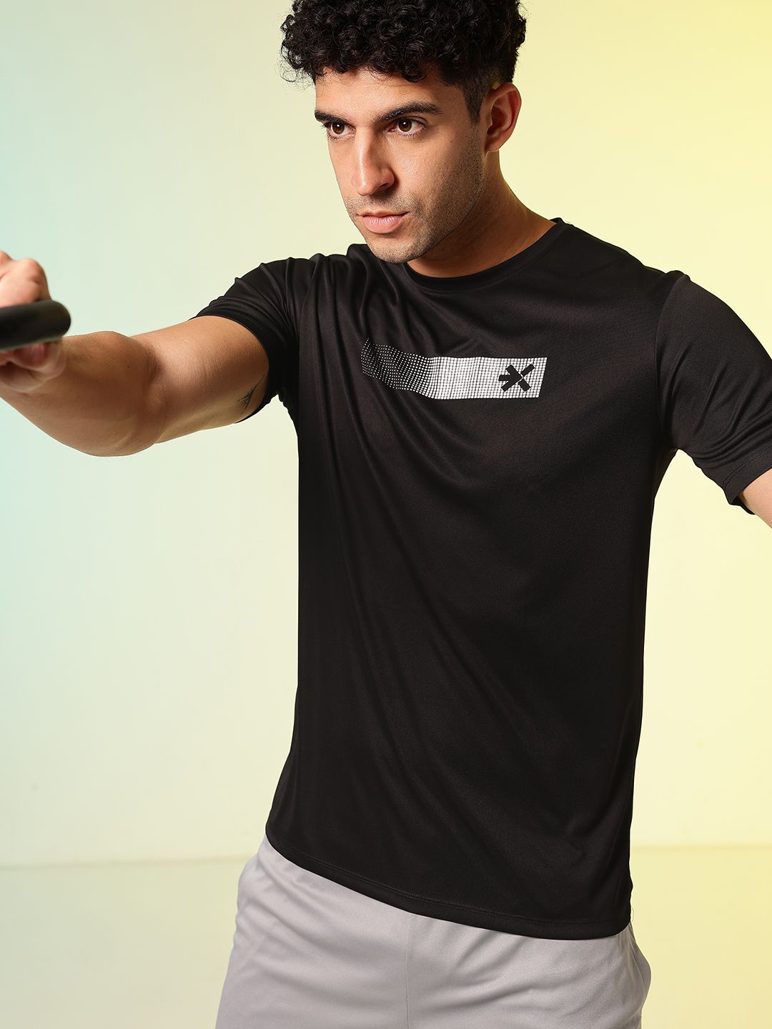HRX by Hrithik Roshan Brand Logo Printed Rapid-Dry Training T-shirt