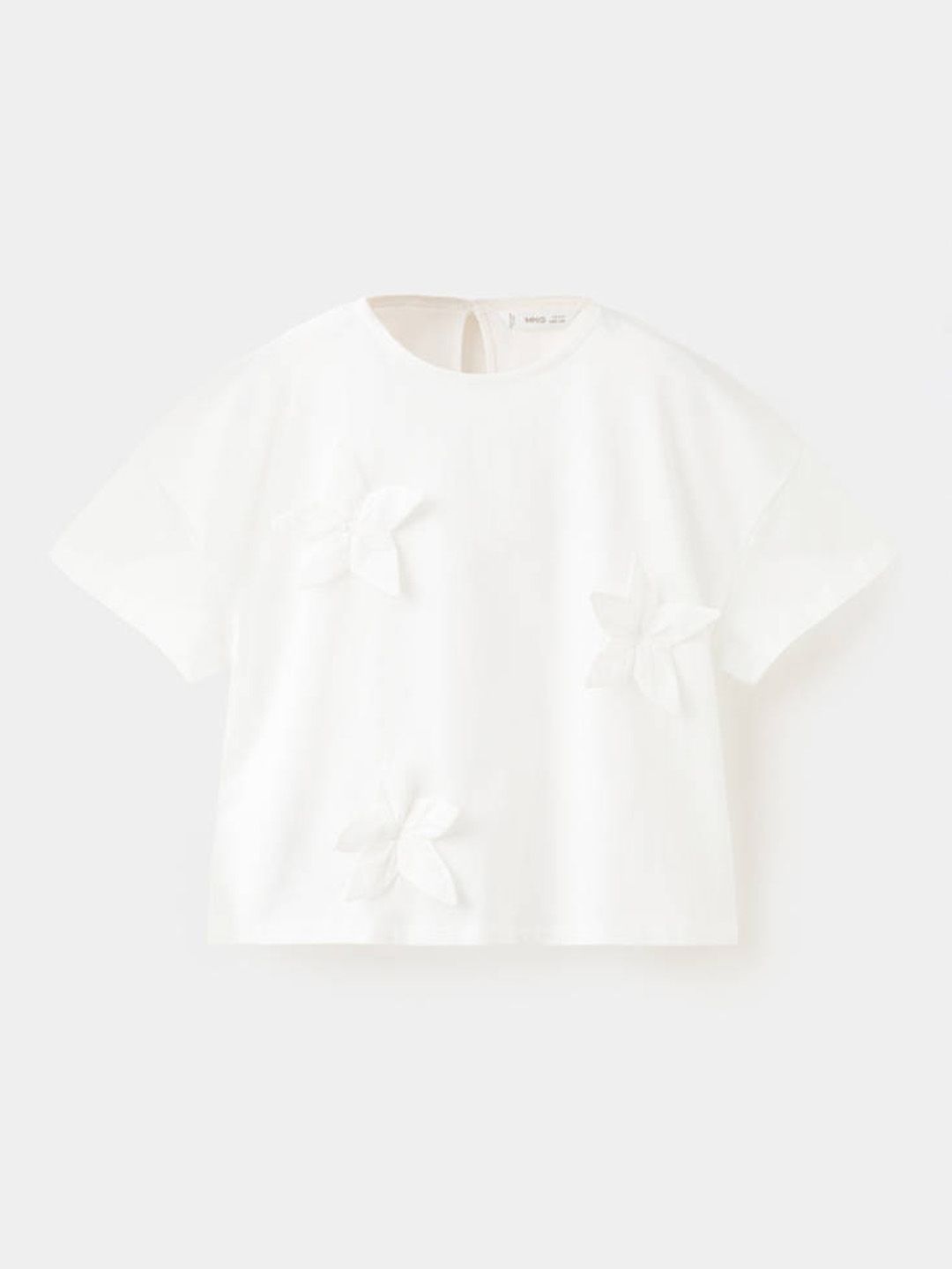 Mango Kids Mango Kids Girls Floral Detail Pure Cotton Top