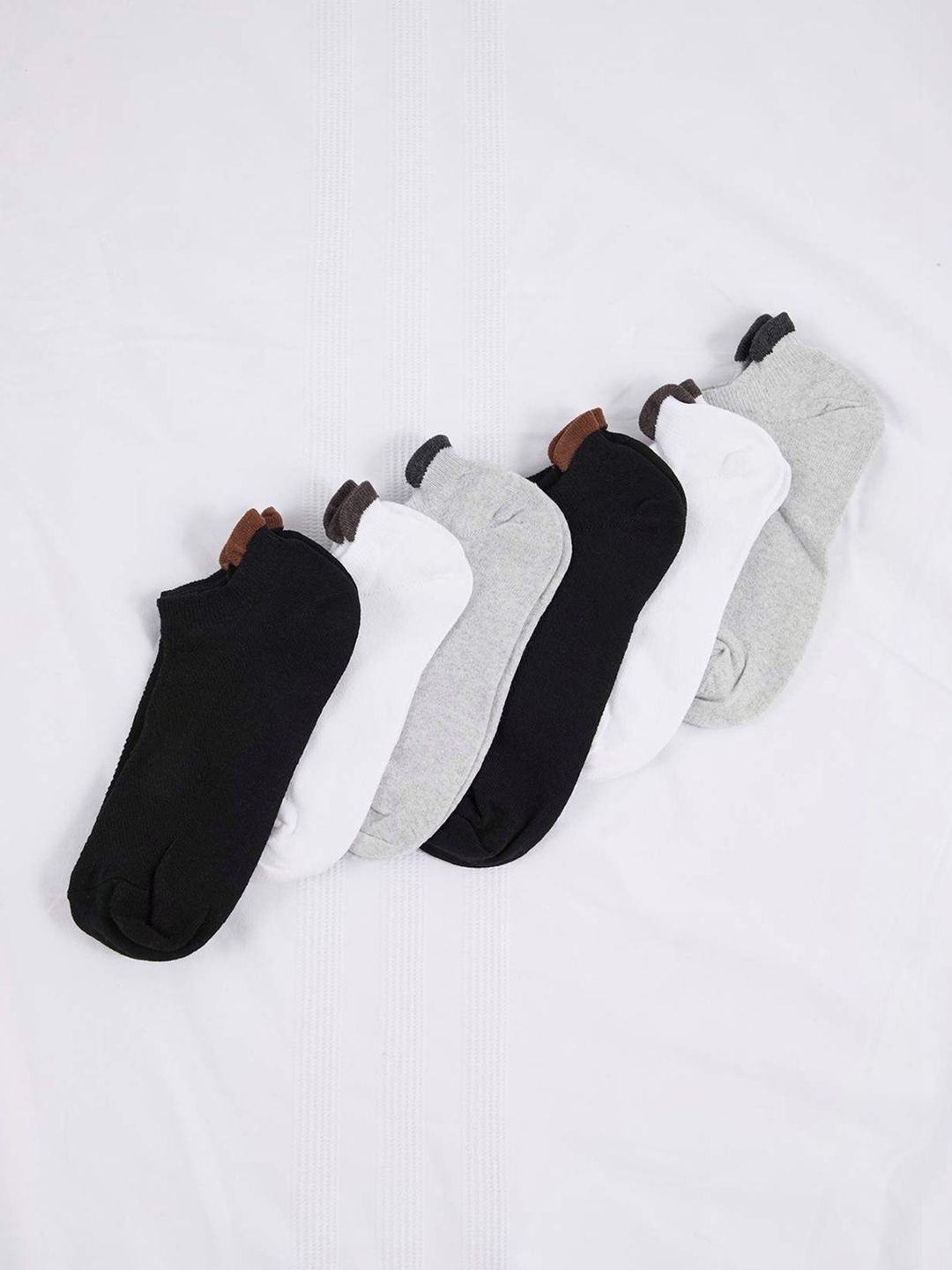 Trendyol Men Pack Of 3 Shoe Liners Cotton Socks