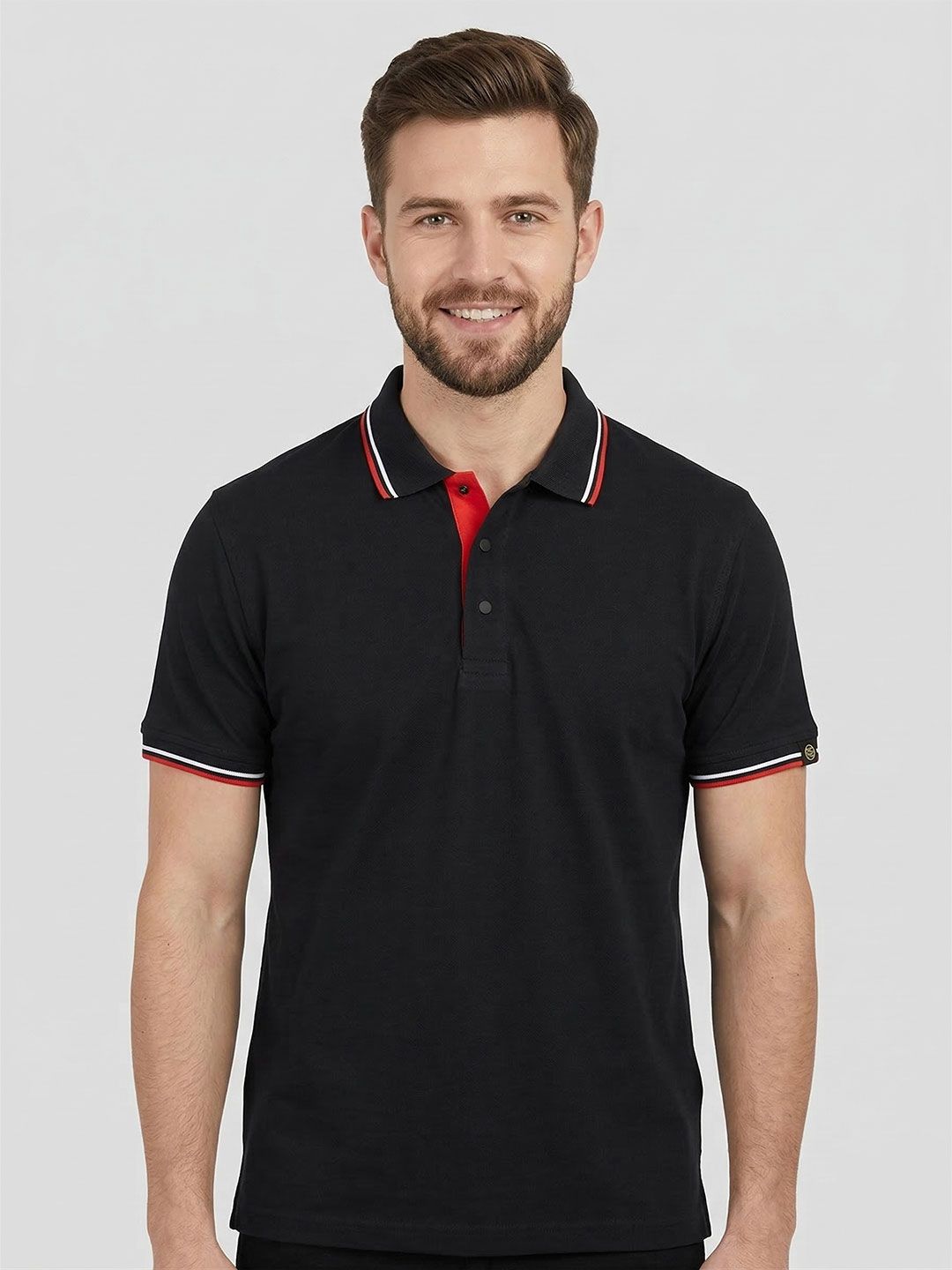 Greylongg Polo Collar T-shirt
