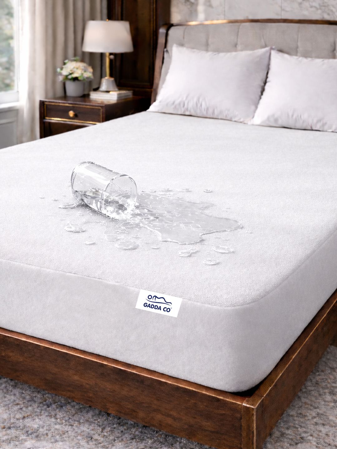 GADDA CO GADDA CO White King Size Soft & Waterproof Mattress Protector