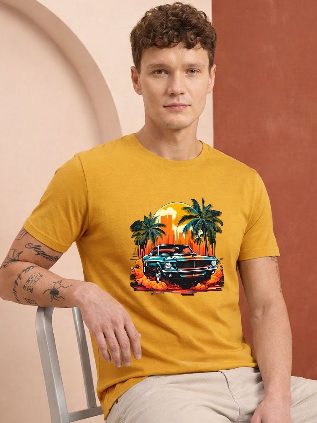 HERE&NOW Men Printed T-shirt