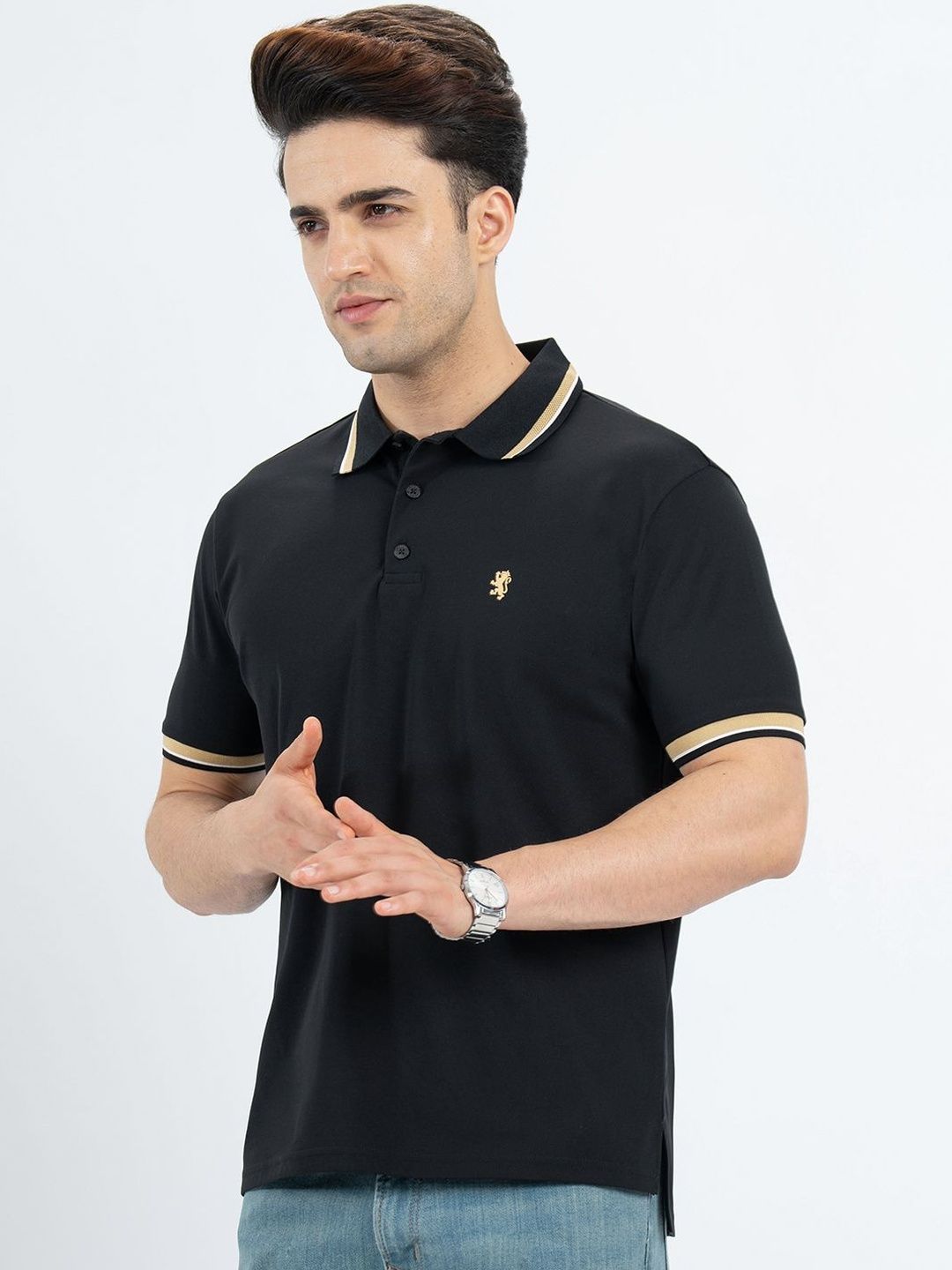 Red Tape Men Polo Collar T-shirt