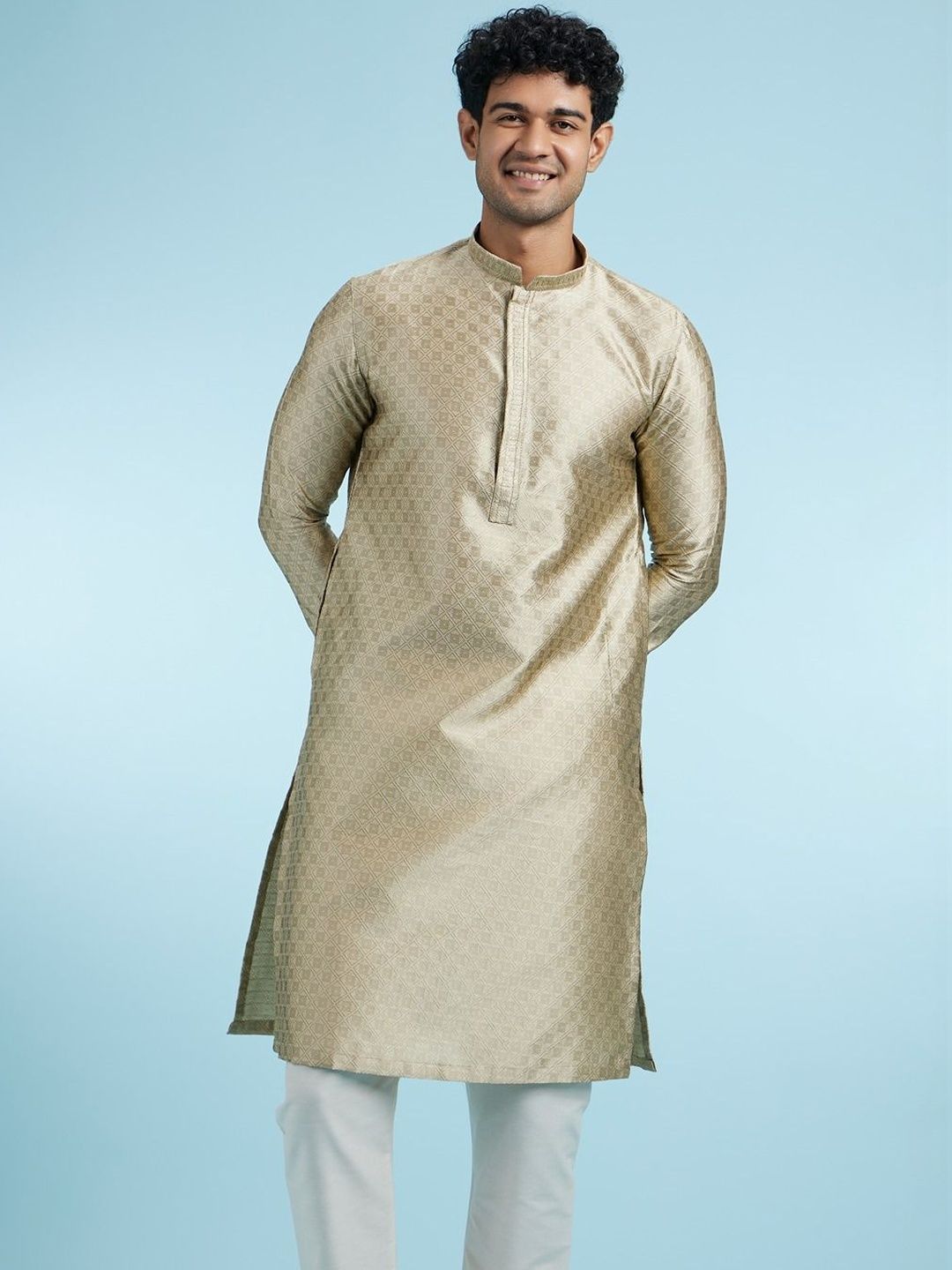 Diwas by Manyavar Self Design Men Kurta
