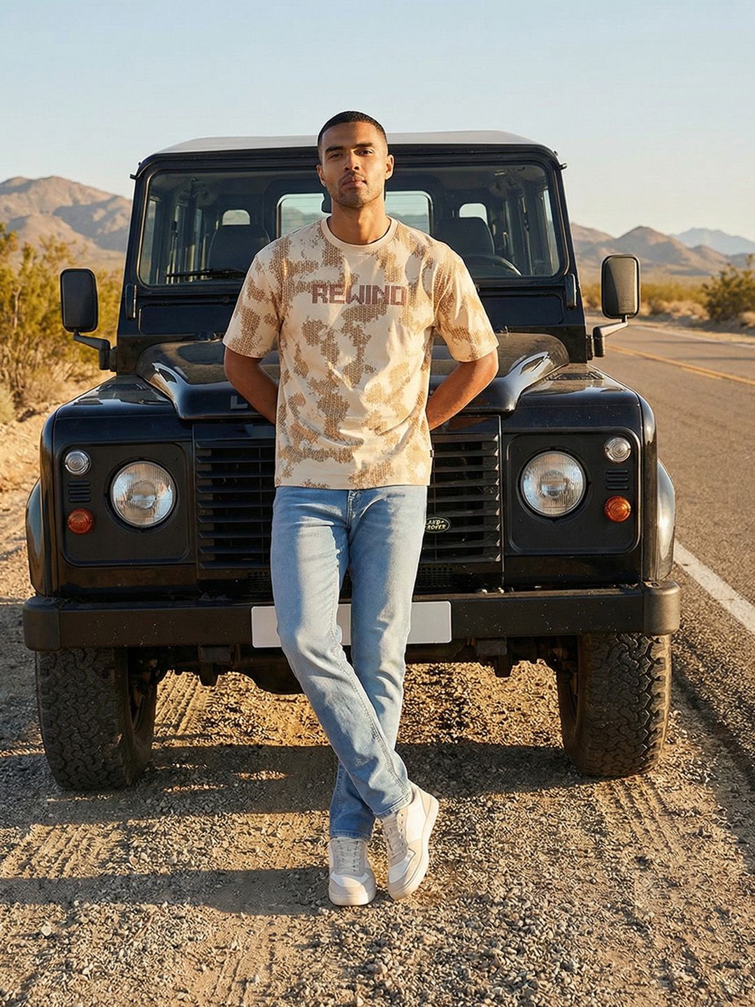 The Roadster Life Co. Printed Relaxed Fit Pure Cotton T-shirt