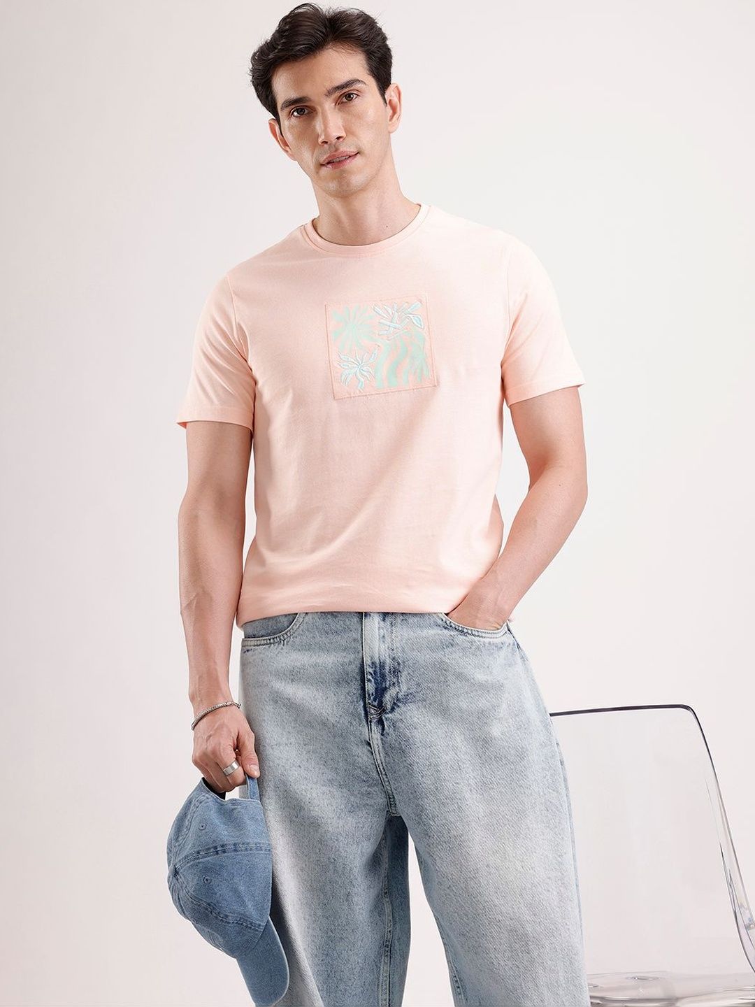WROGN Men Printed Slim Fit T-shirt
