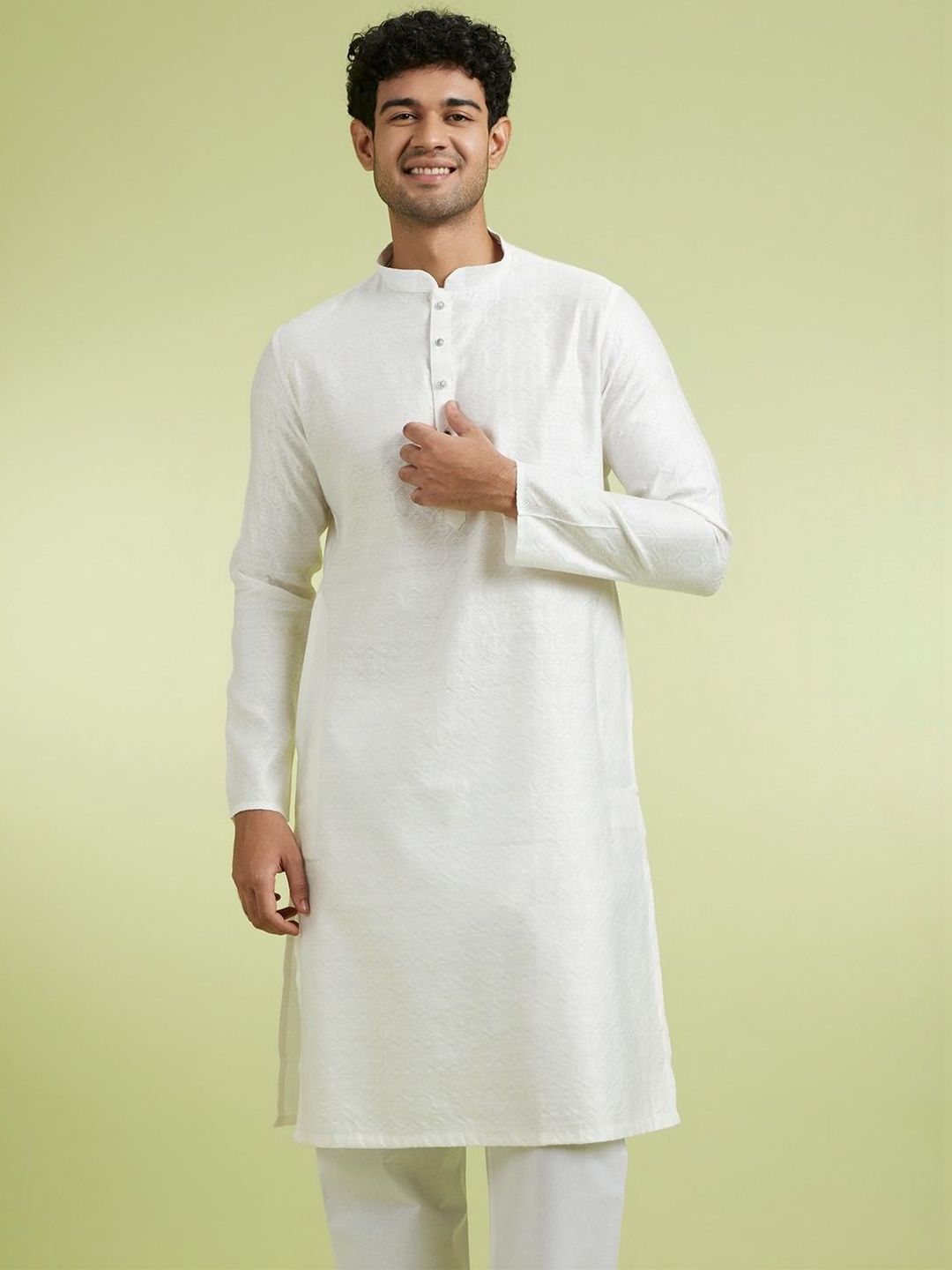 Diwas by Manyavar Self Design Men Kurta