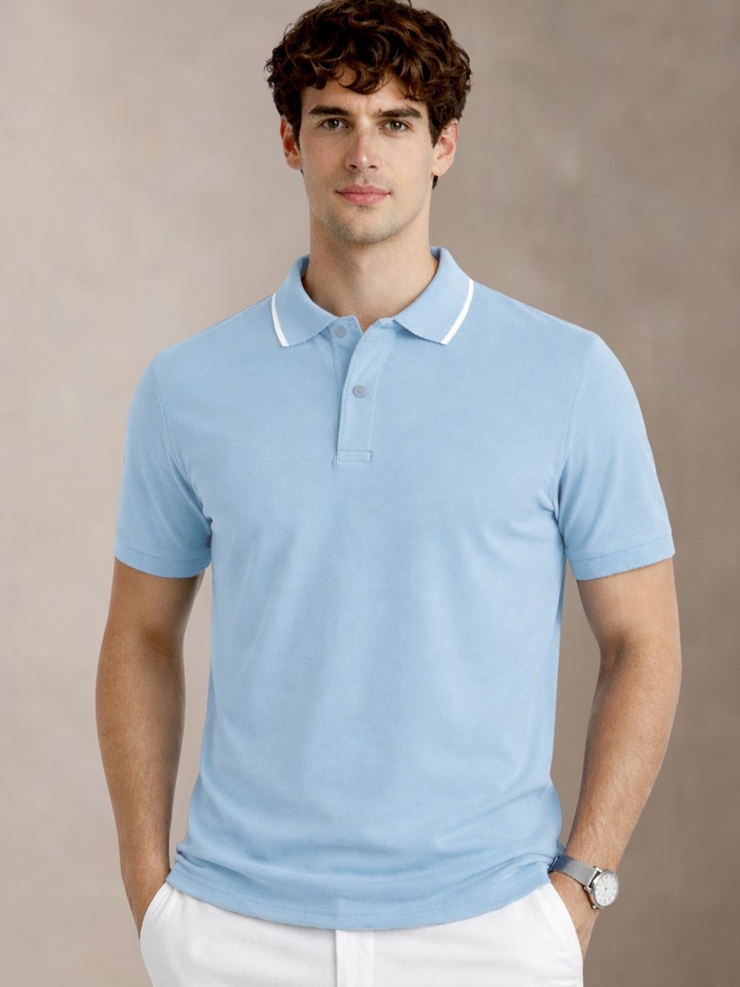 ADRO Men Polo Collar T-shirt