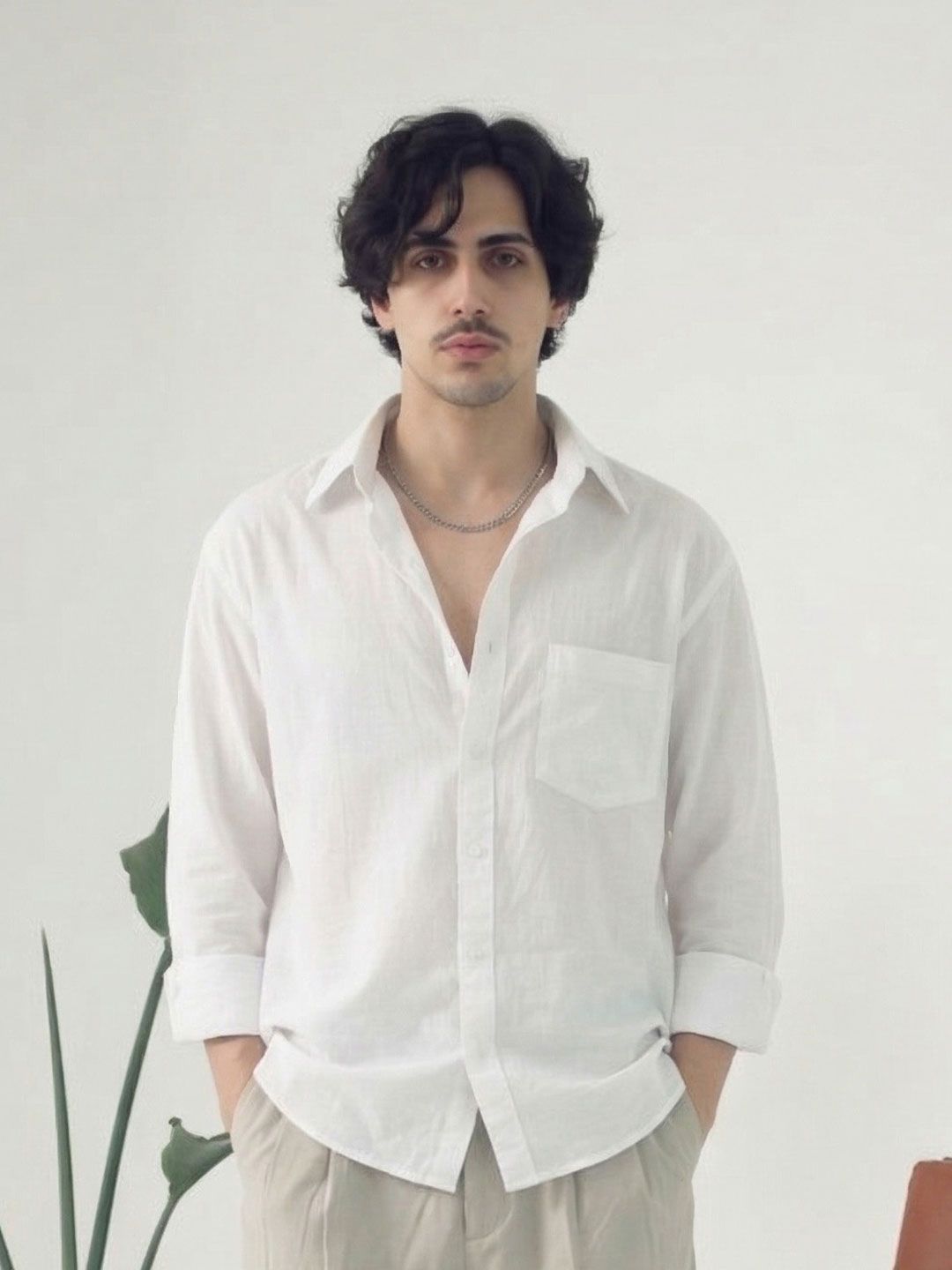 DHAKRE FASHION DHAKRE FASHION Men White Solid Cotton Shirts