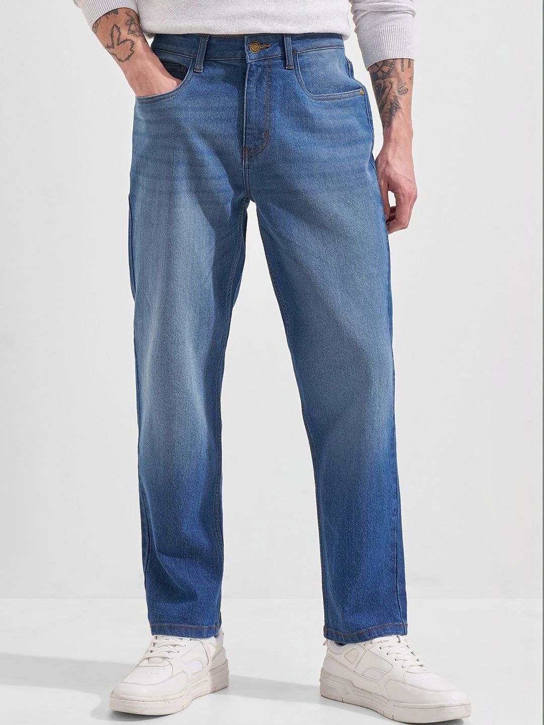 HIGHLANDER Men Regular Fit Mid-Rise Stretchable Jeans