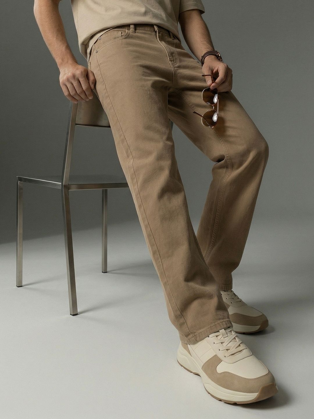 FCUK Men Relaxed Fit Pure Cotton Jeans