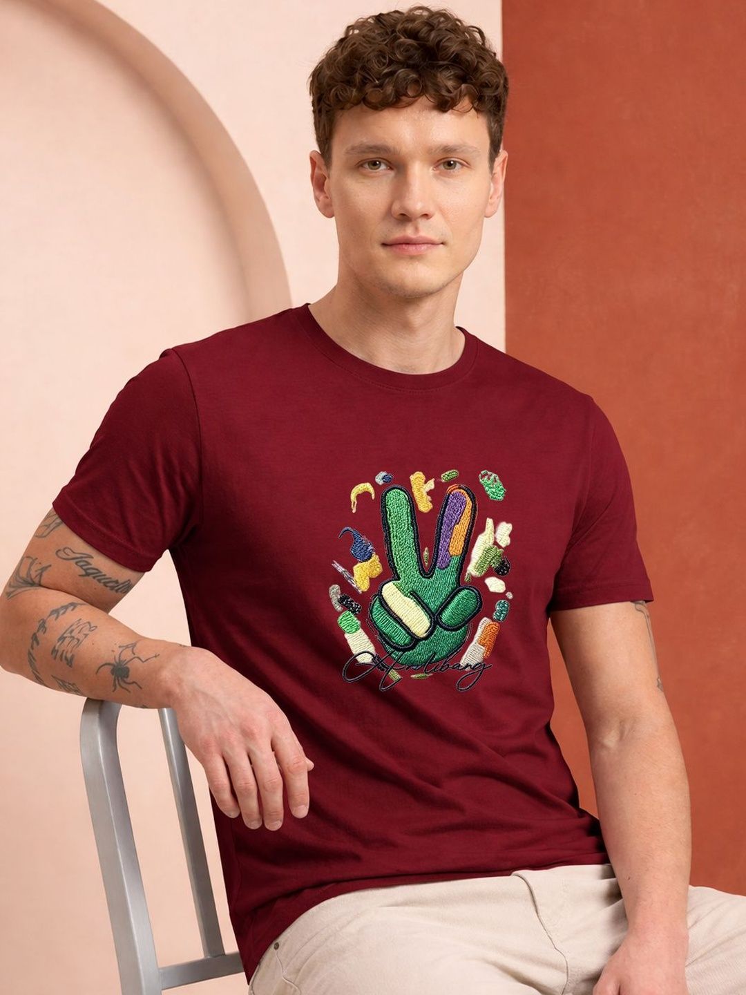 HERE&NOW Men Printed T-shirt