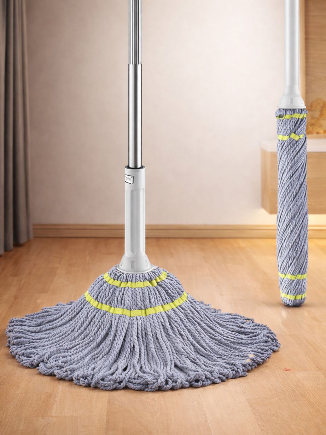 CUVLY Self Wringing Twist Mop With Long Handle Floor Flexible Cleaning Mop