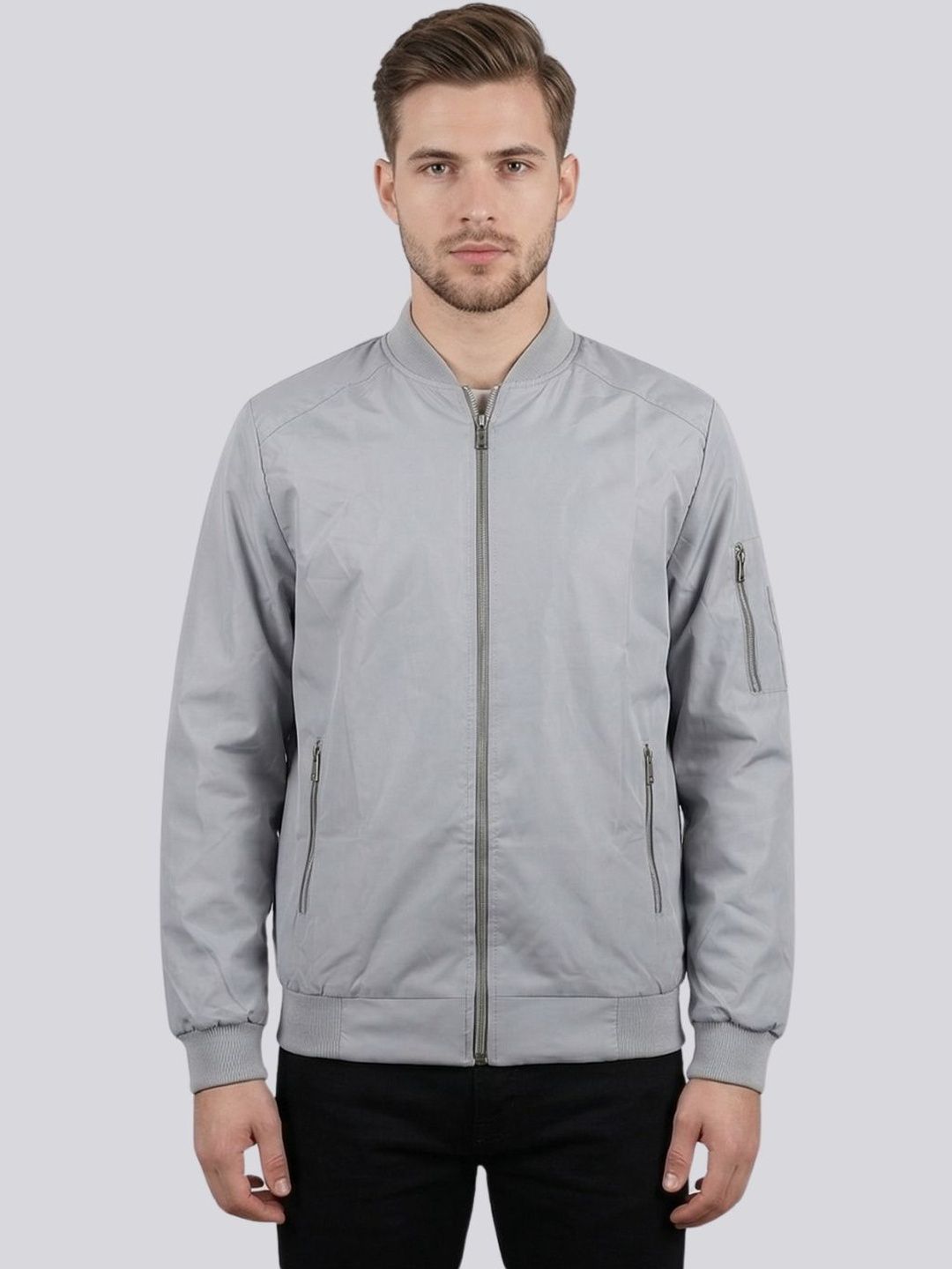 CARABA Men Lightweight Bomber Jacket