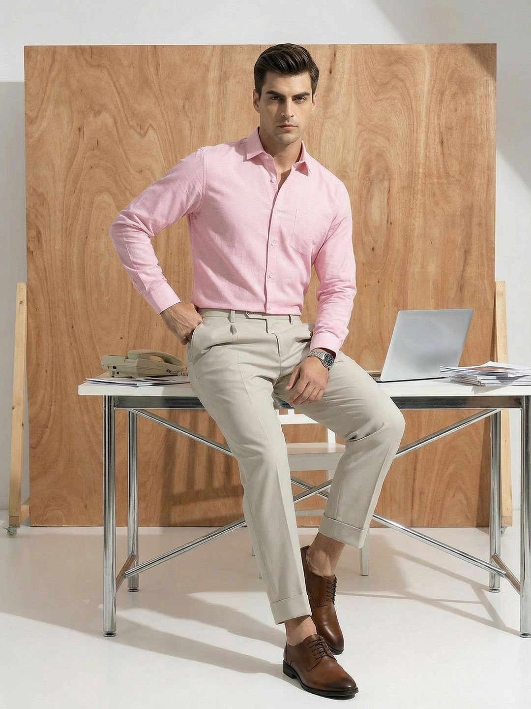 INVICTUS Slim Fit Pure Cotton Formal Shirt
