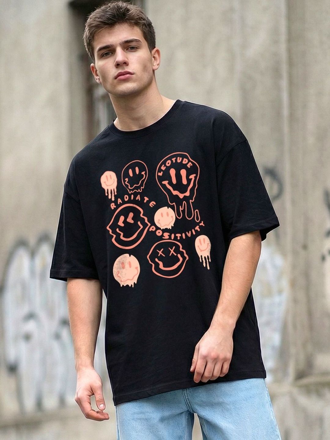Leotude Men Typography Printed T-shirt